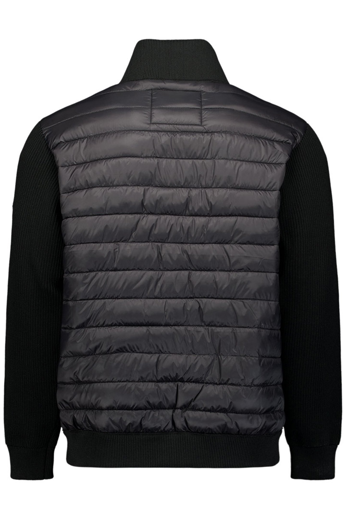 JACKET STAND UP COLLAR PADDED MIX WITH KNIT BLACK 2