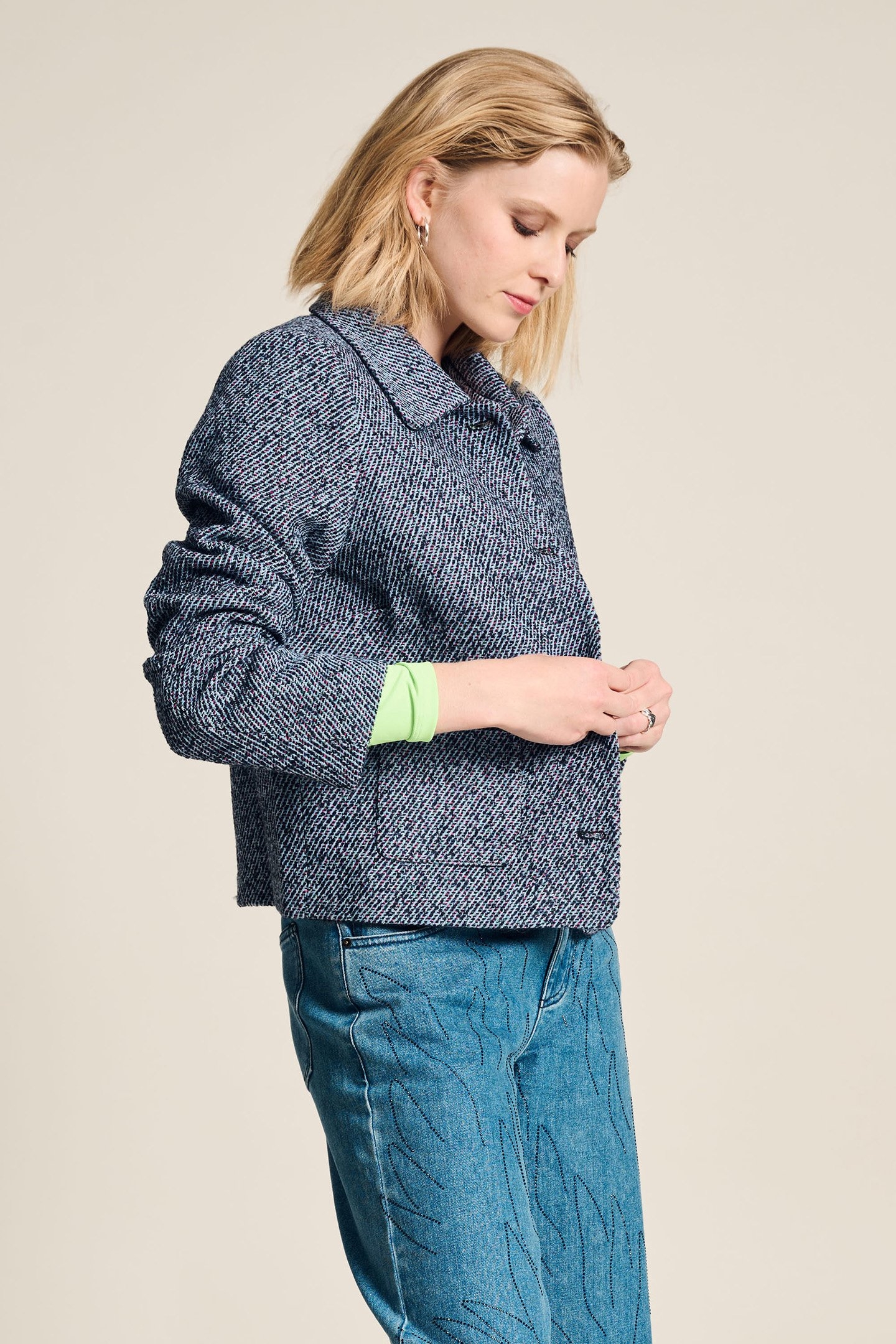 JACKET - TWEED BLUE 3