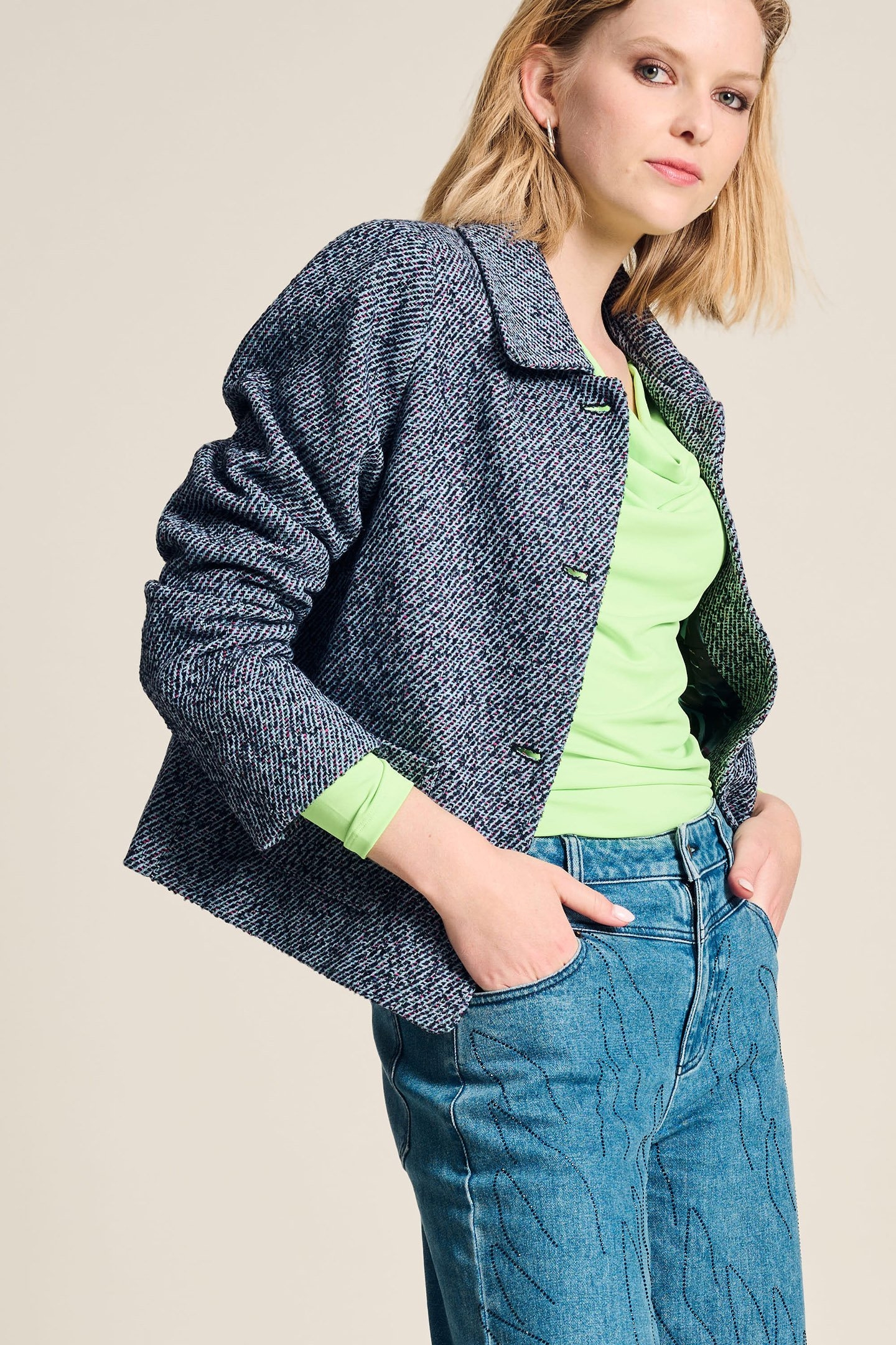 JACKET - TWEED BLUE 5