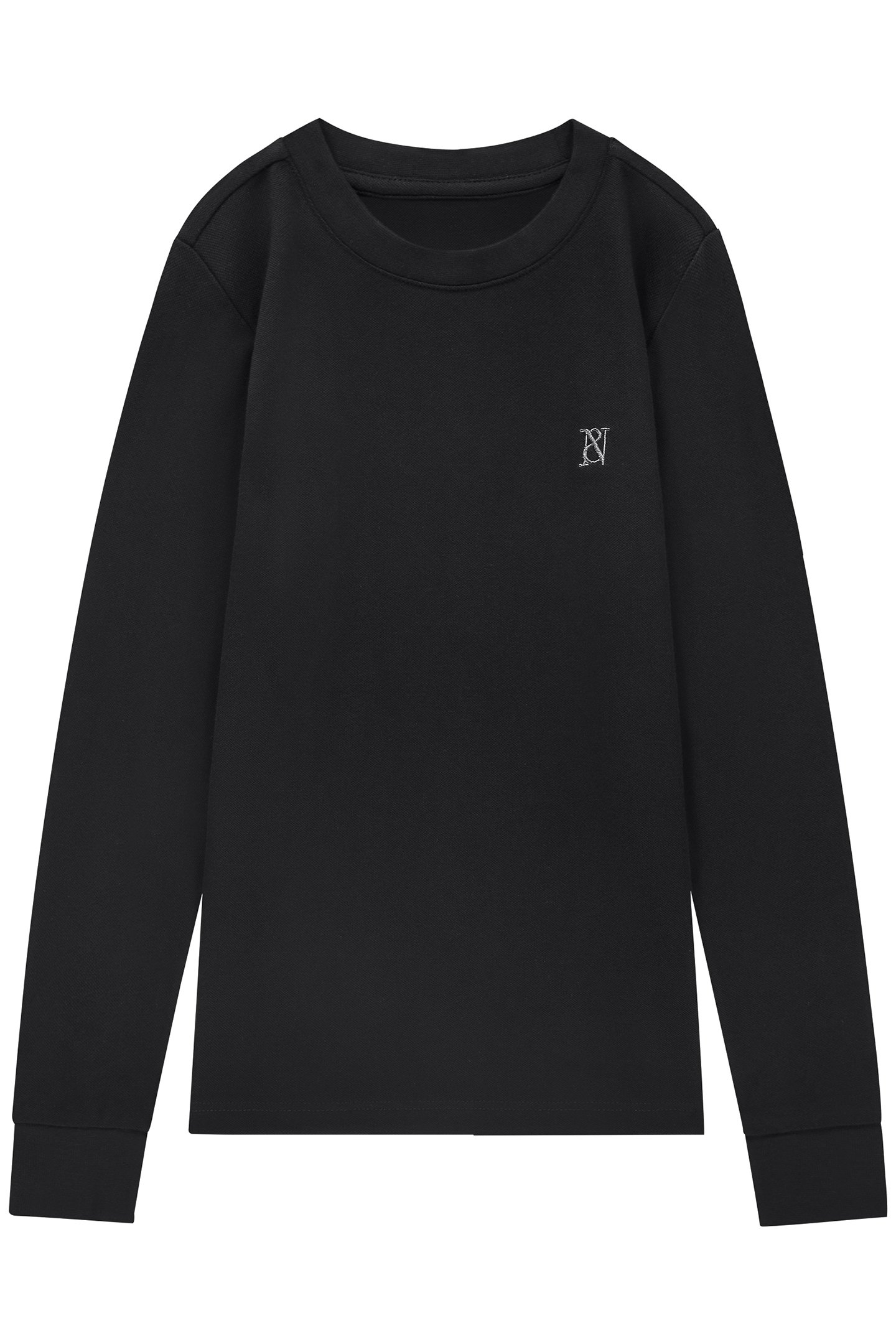 PIQUE LONGSLEEVE BLACK 1