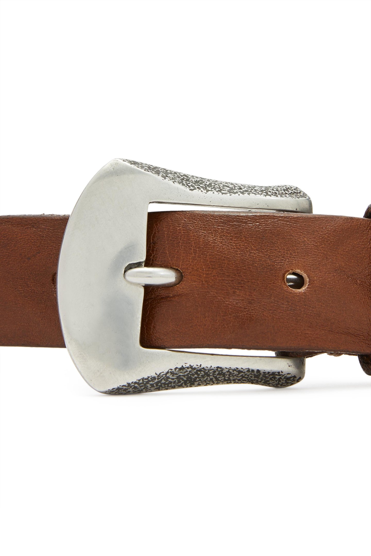 BUCKLE: NOVA JV52- PEWTER- WESTERN BUCKL BROWNSTONE 2