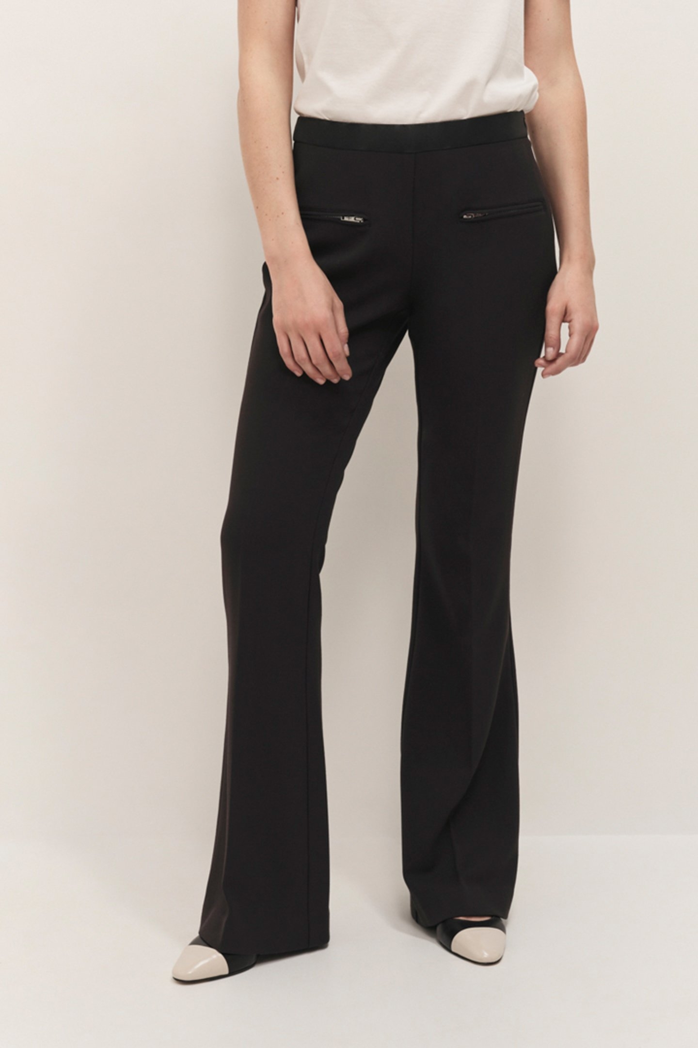 PROSPER - BLACK BOOTCUT SUIT PANTS 1