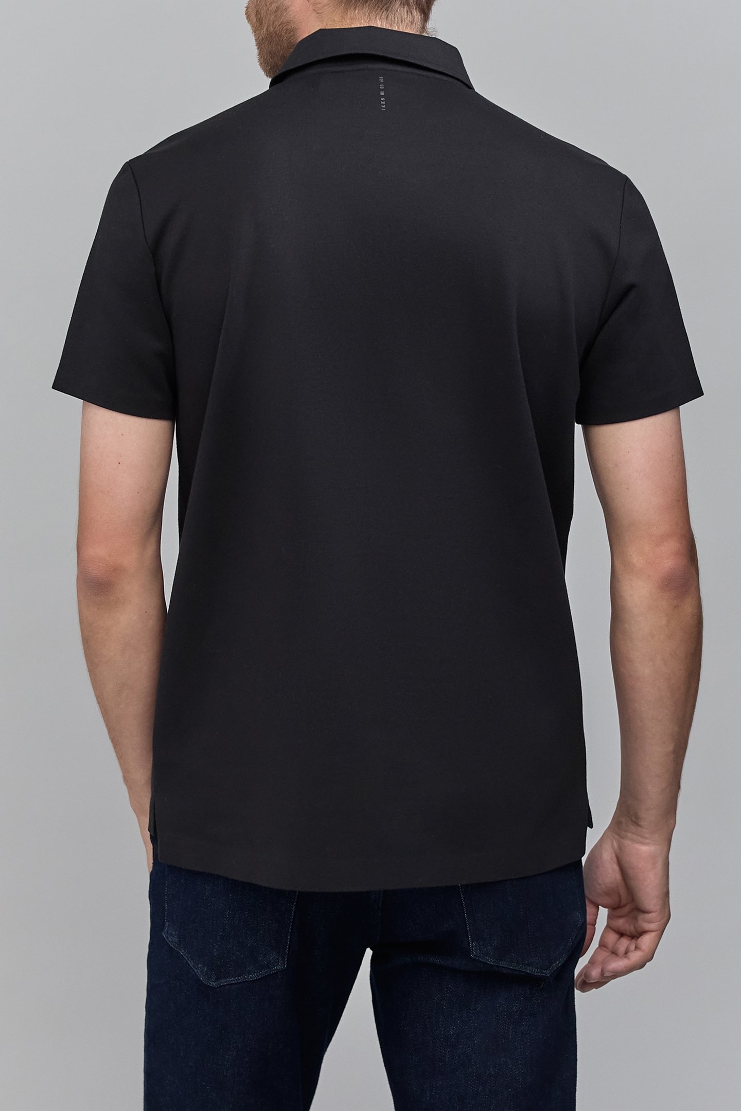 BLACK POLO WITH CLIPS ON COLLAR DRY FAST 2