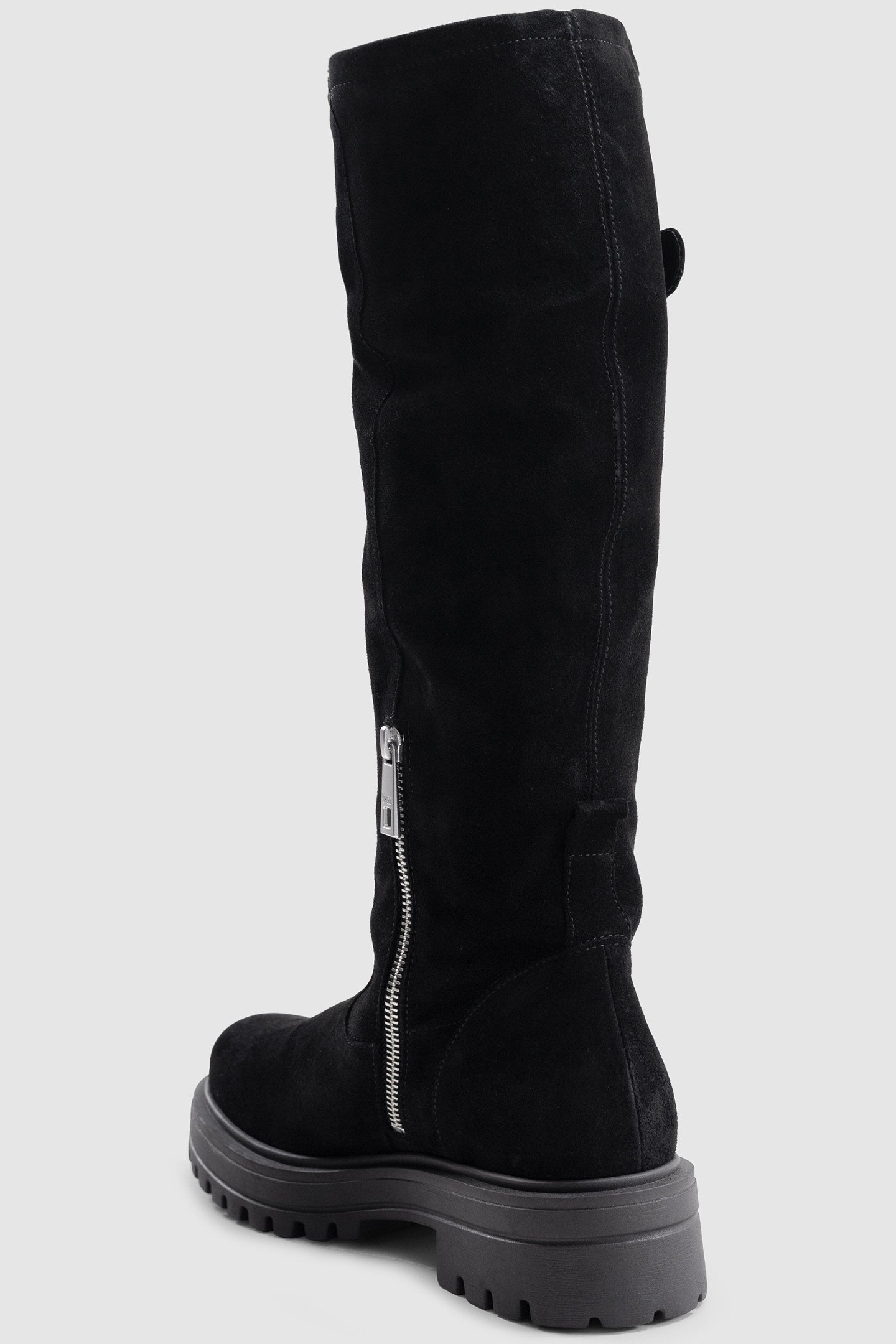 BLACK SUEDE BOOTS WITH BUCKLE DETAIL 3
