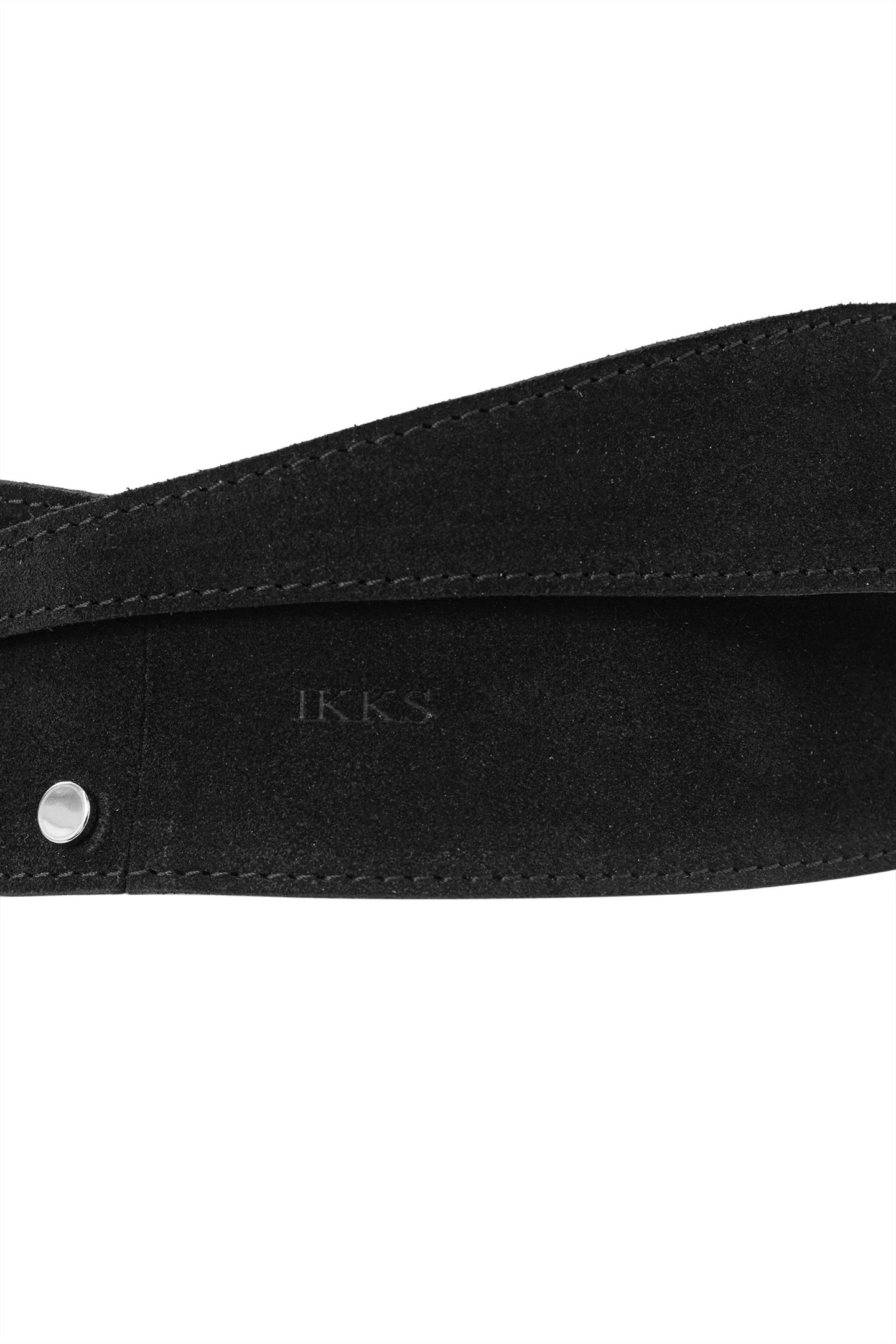 BLACK STUDDED SUEDE WIDE BELT 5