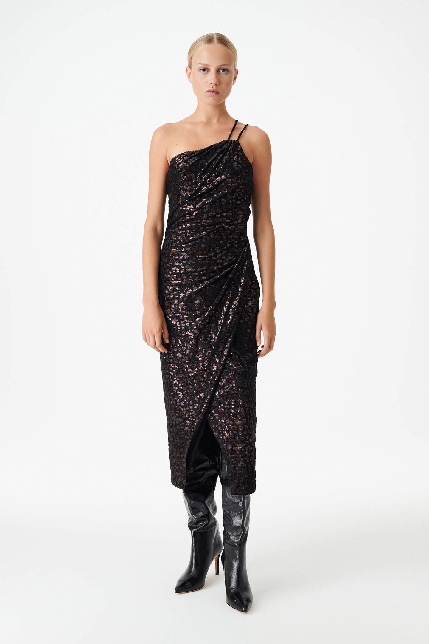 BEXLY DRESS BLACK LUREX 1