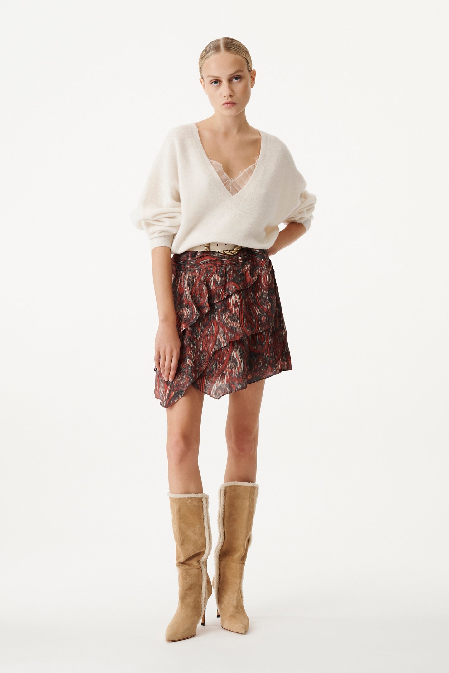 ZULLY SKIRT MIXED RED 1