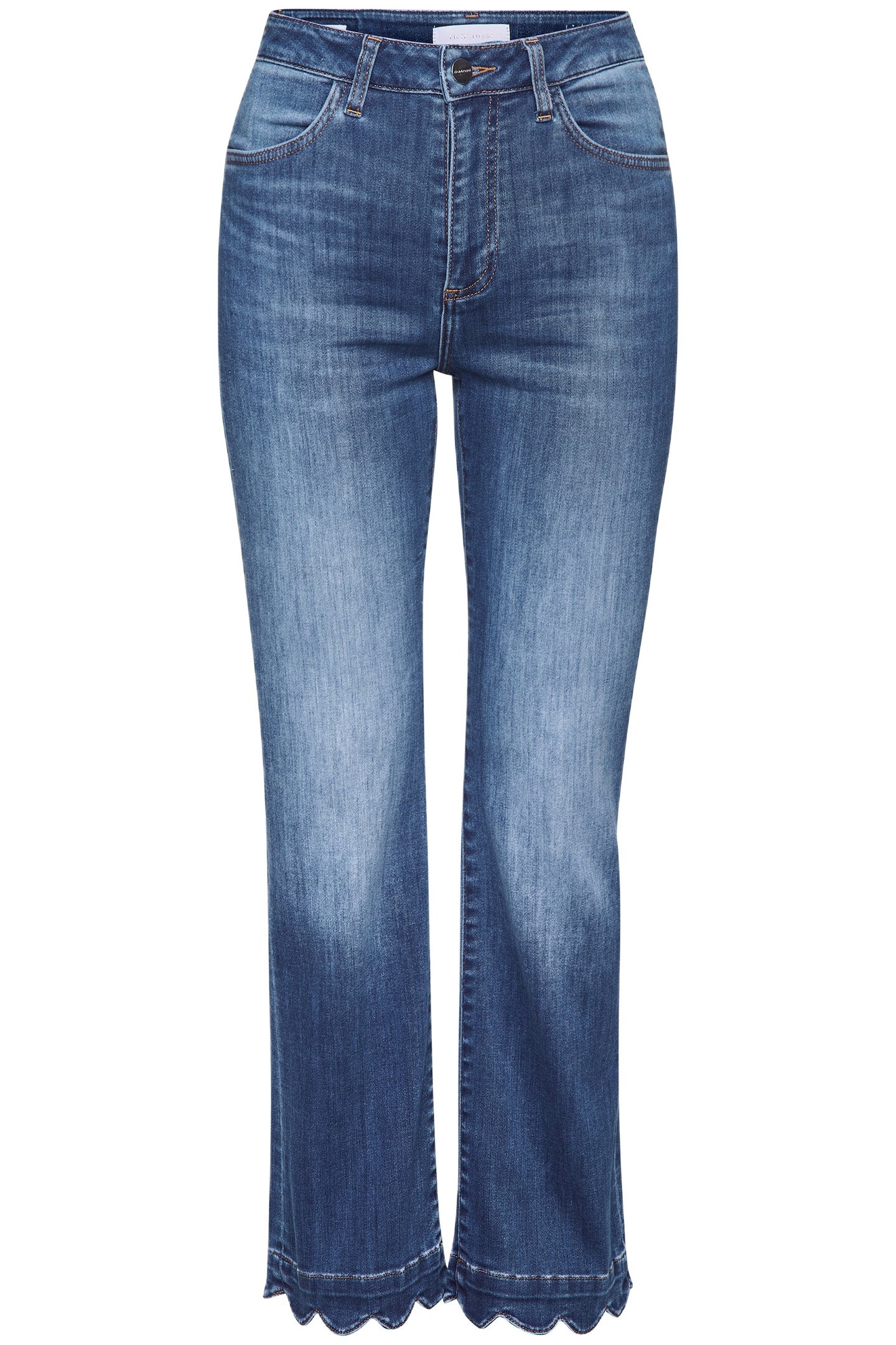 KICK FLARE MID SATIN DENIM DENIM BLUE 4