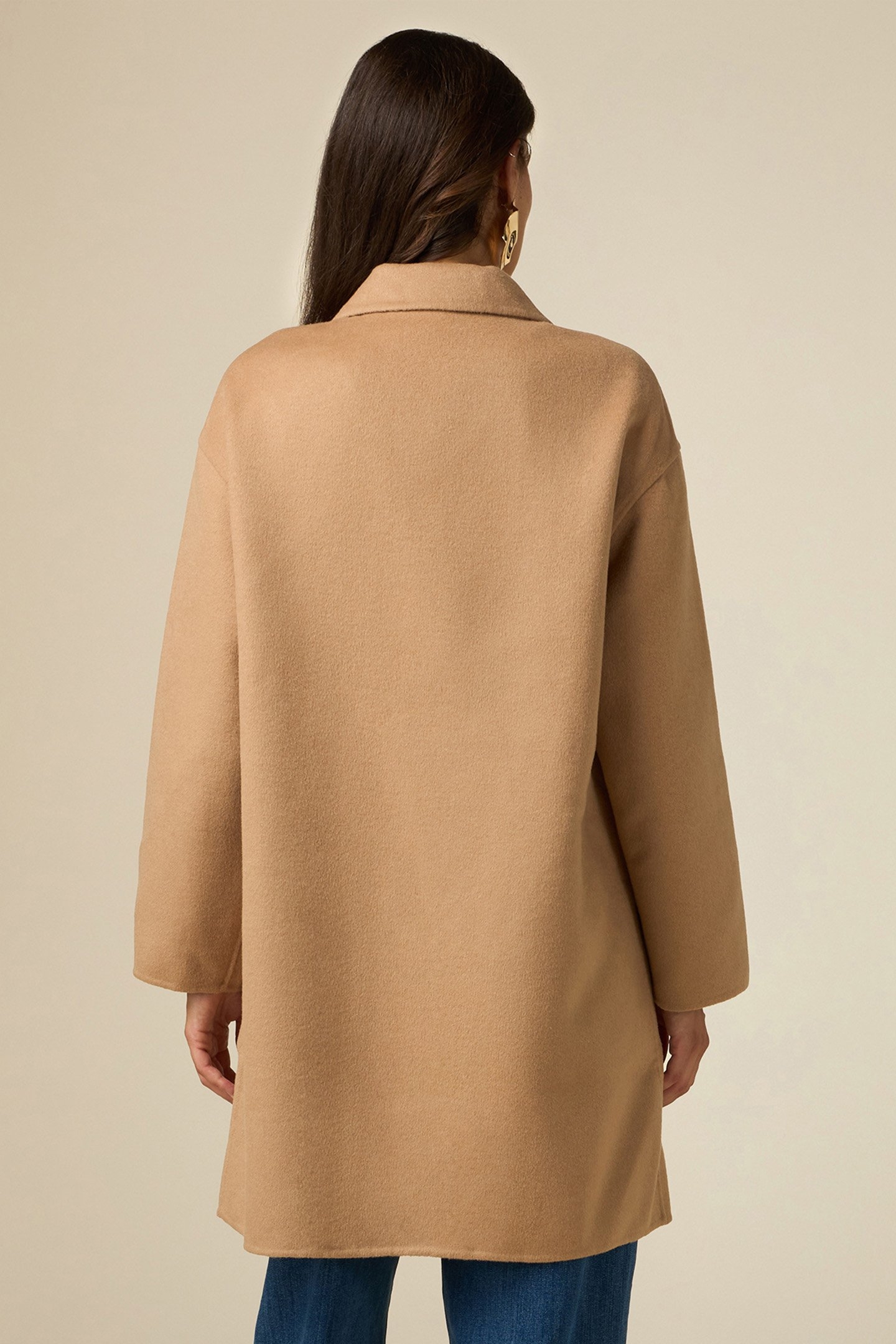 WOOL BLEND DOUBLE-BREASTED COAT BEIGE 2
