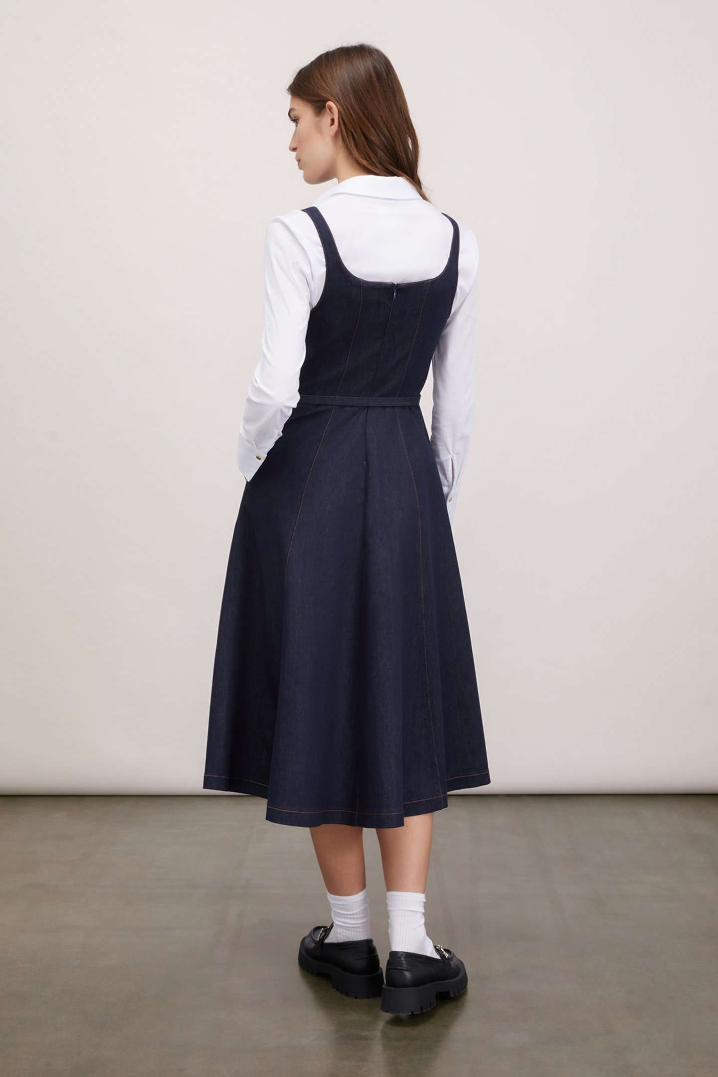 DENIM MIDI DRESS BLUE 2