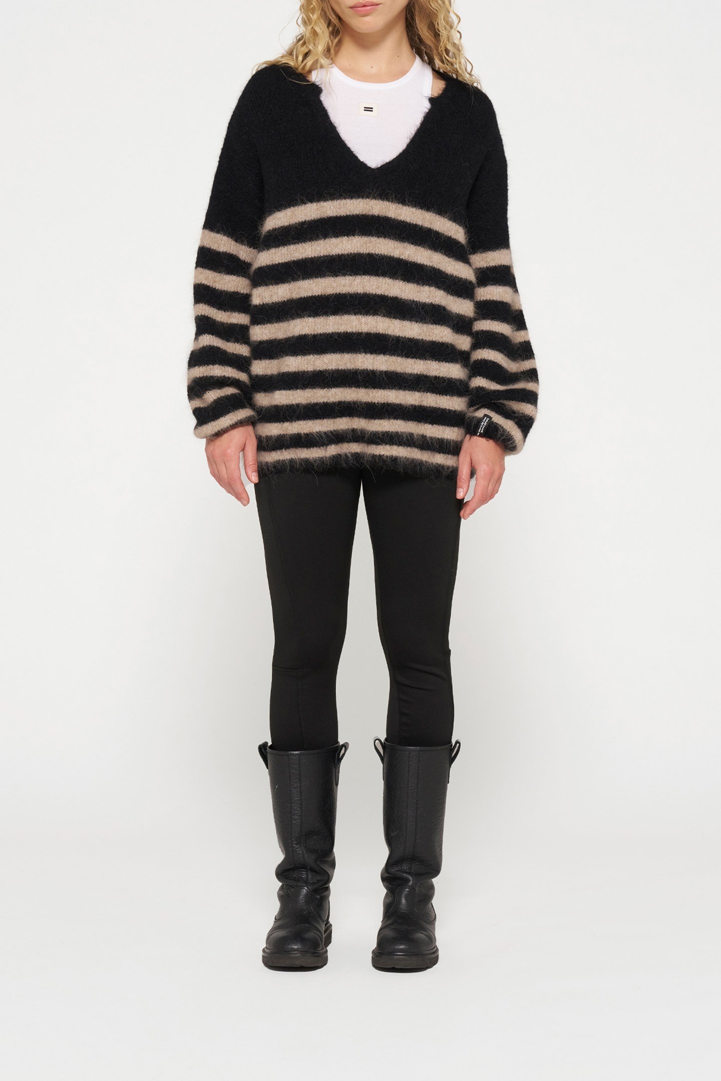 SOFT HAIRY SWEATER STRIPES 3064 2