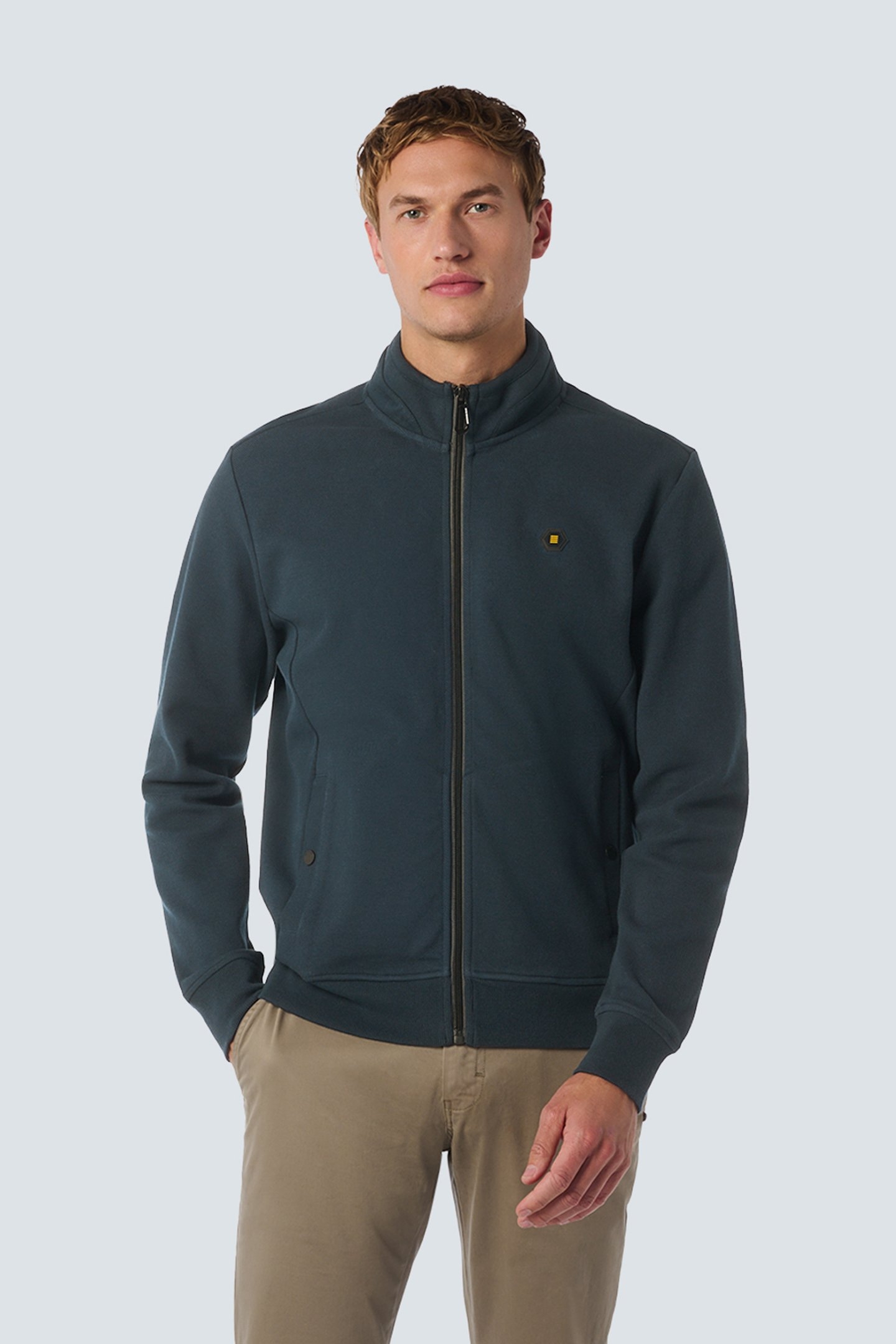 SWEATER FULL ZIPPER TWILL JACQUARD NIGHT 1