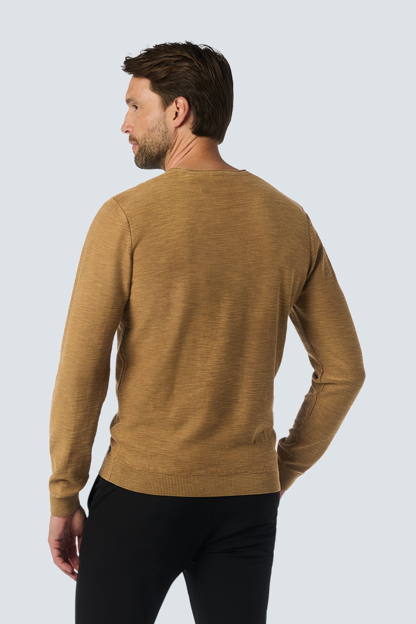 PULLOVER CREWNECK GARMENT DYED + STONE WASHED KHAKI 2