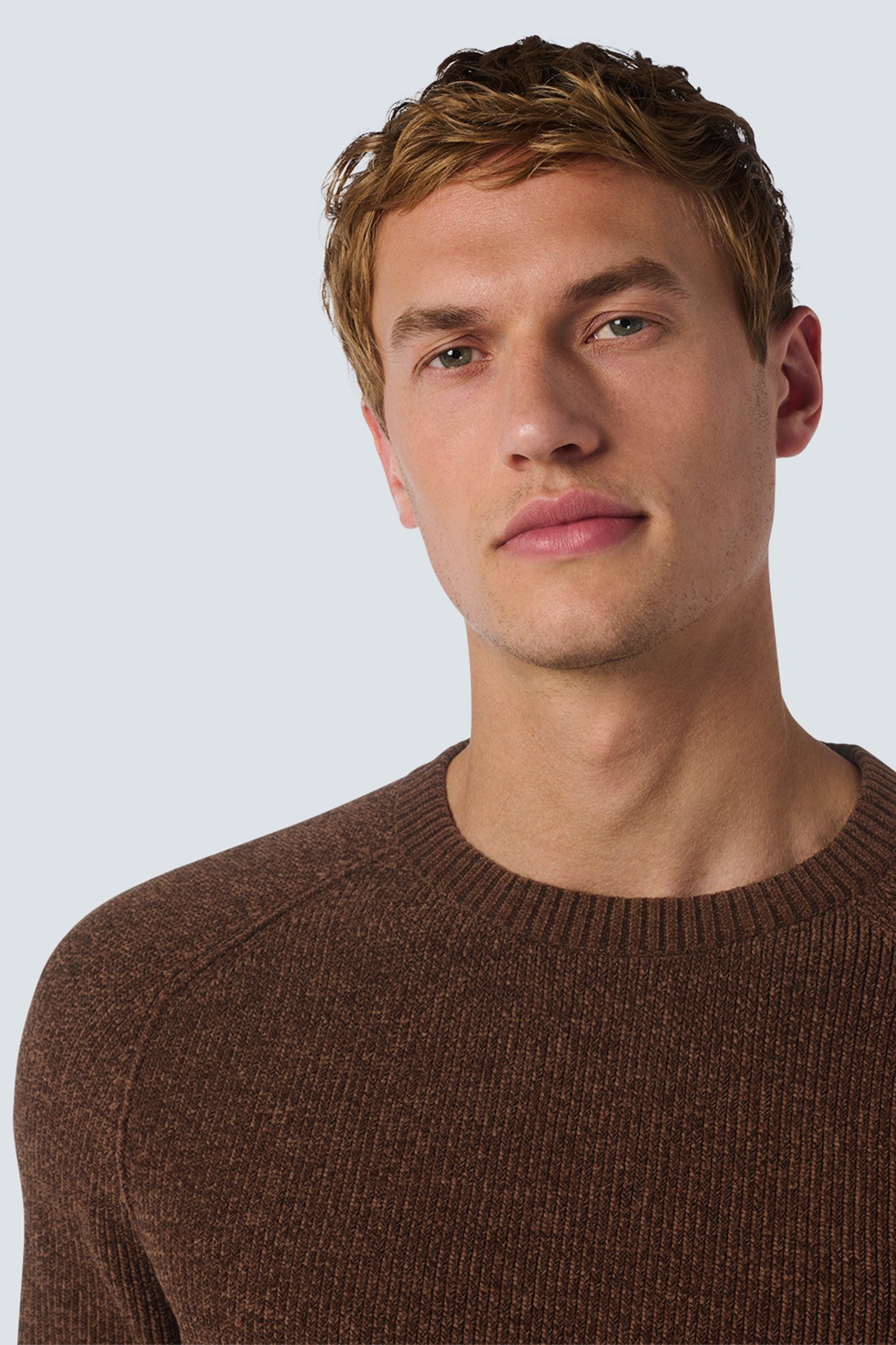 PULLOVER CREWNECK 2 COLOURED CHENILLE BROWN 6