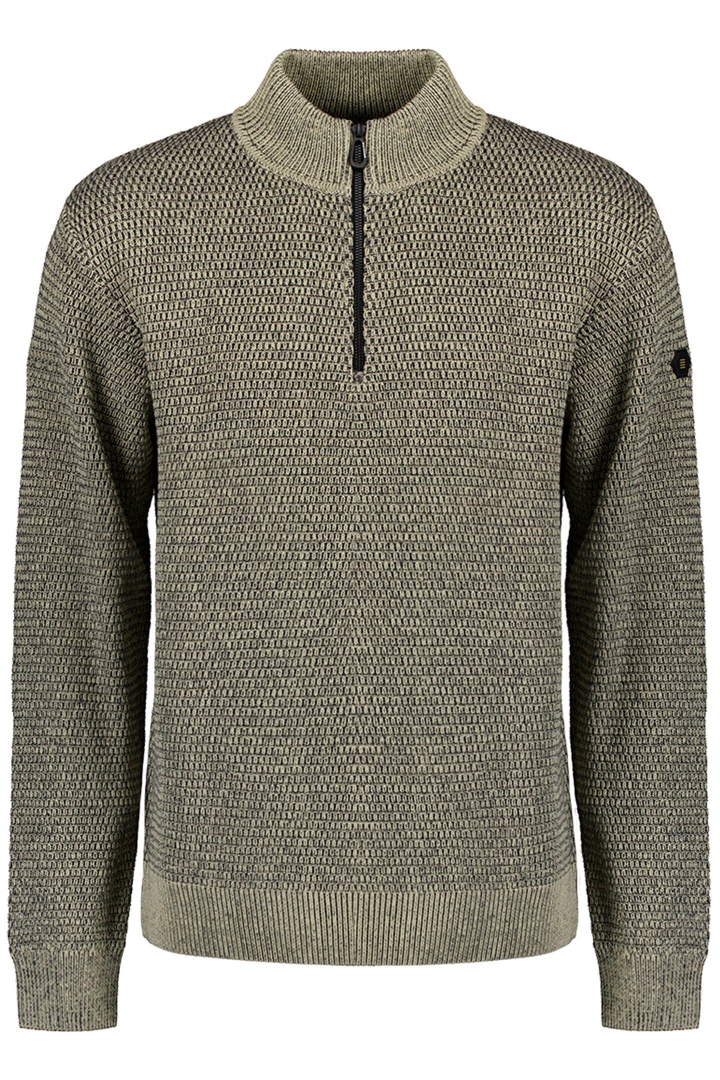PULLOVER HALF ZIPPER 2 COLOURED MELANGE STONE 3
