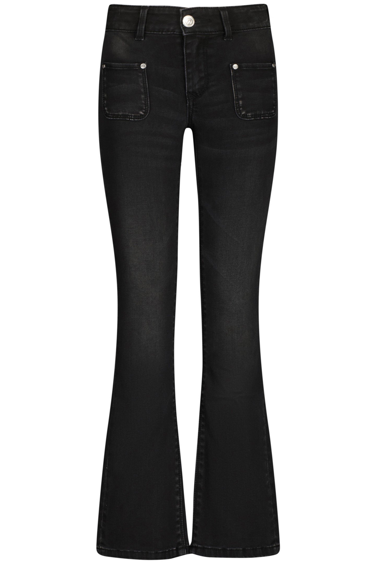 GIRLS MELBOURNE PATCHED ON POCKETS JEANS DARK GREY STONE 1