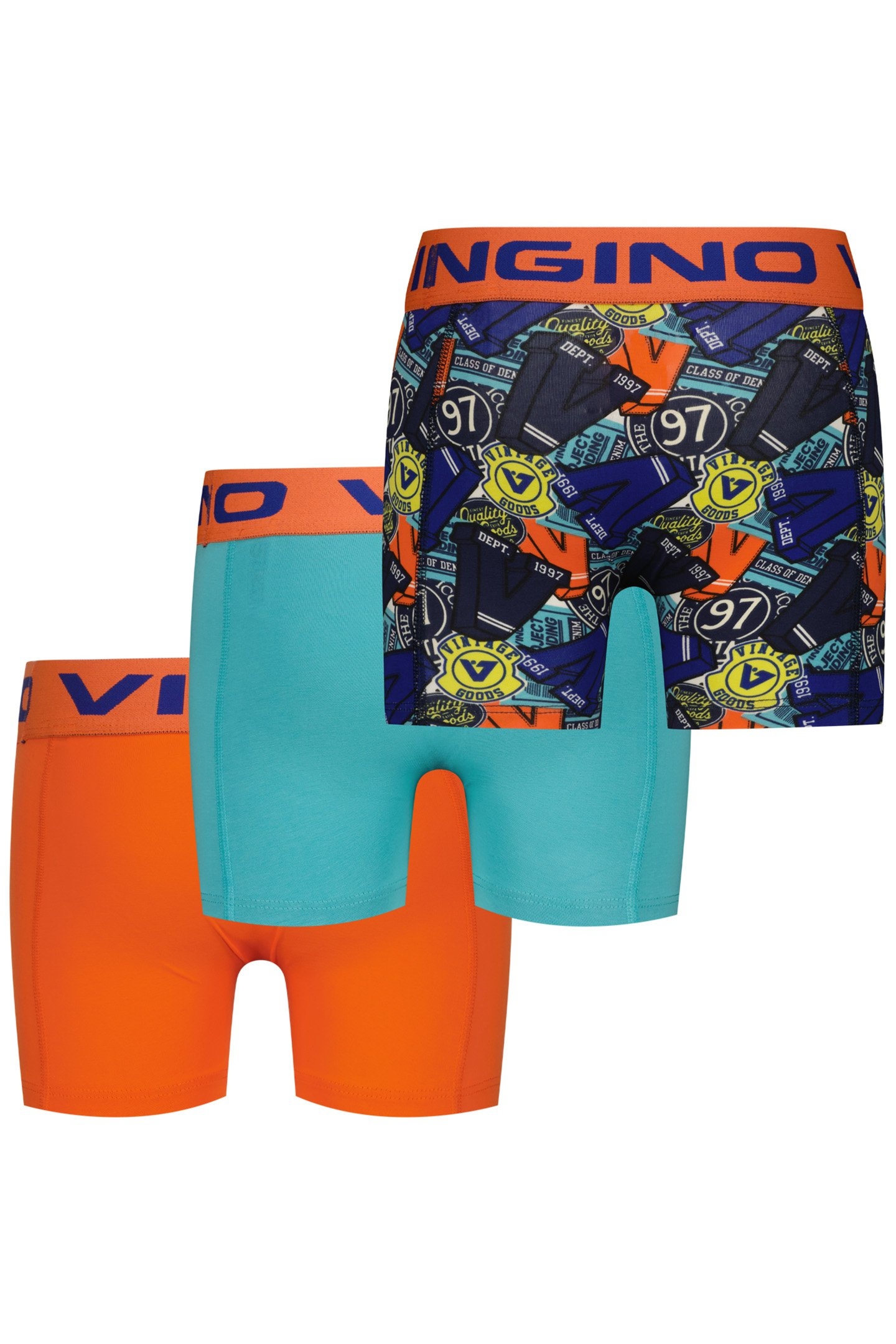 BOYS WO25 BADGE 3-PACK UNDERWEAR & SLEEPWEAR NASTURTIUM 2