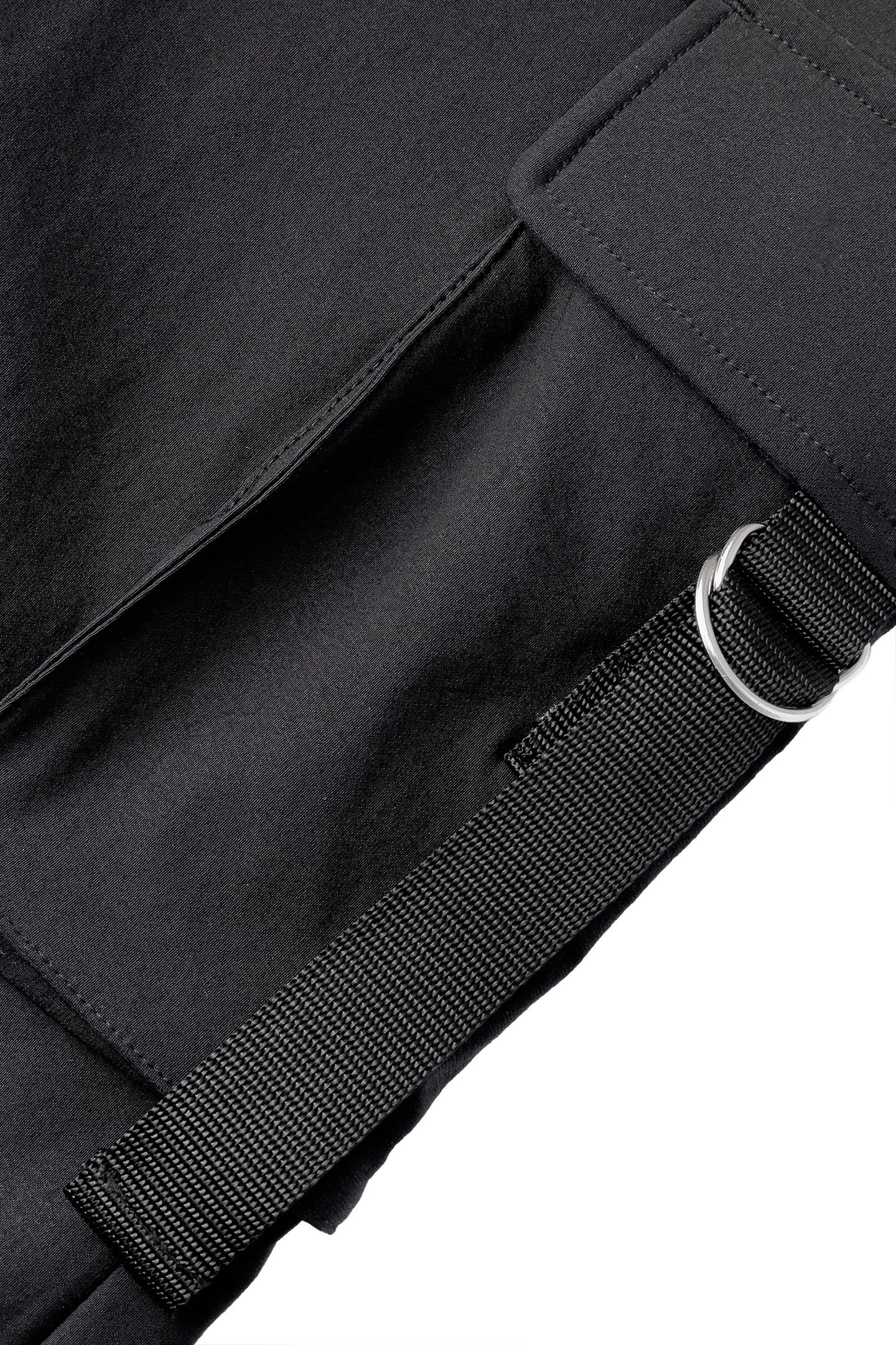 BELTED CARGO PANTS BLACK 8