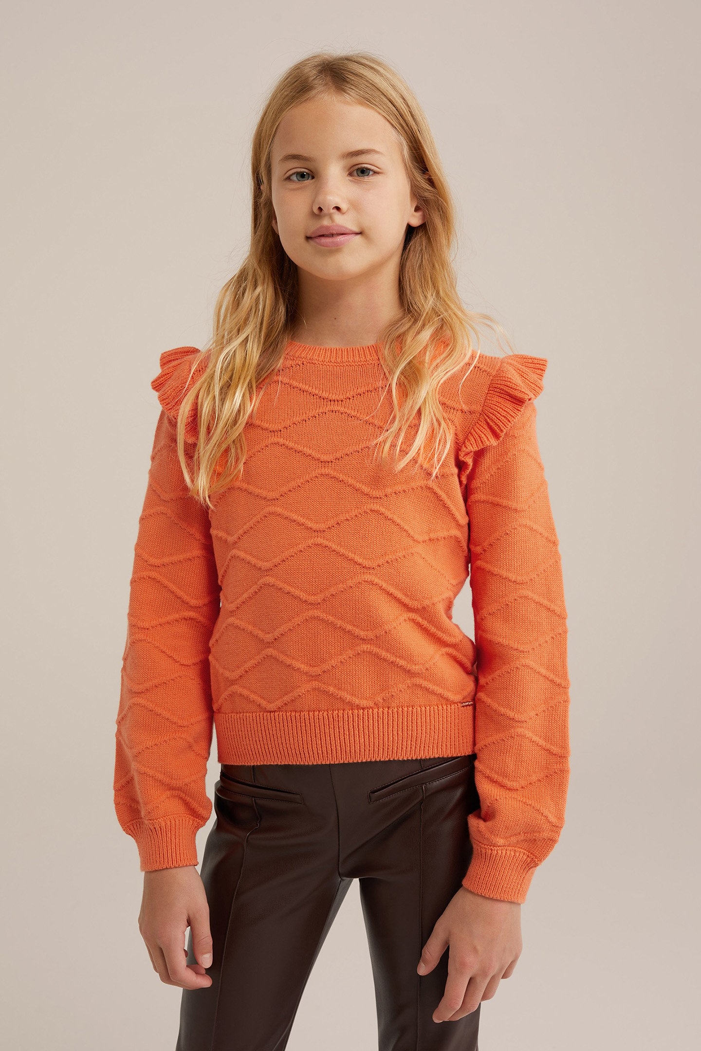 KNITTED PULLOVER CORAL PINK 1