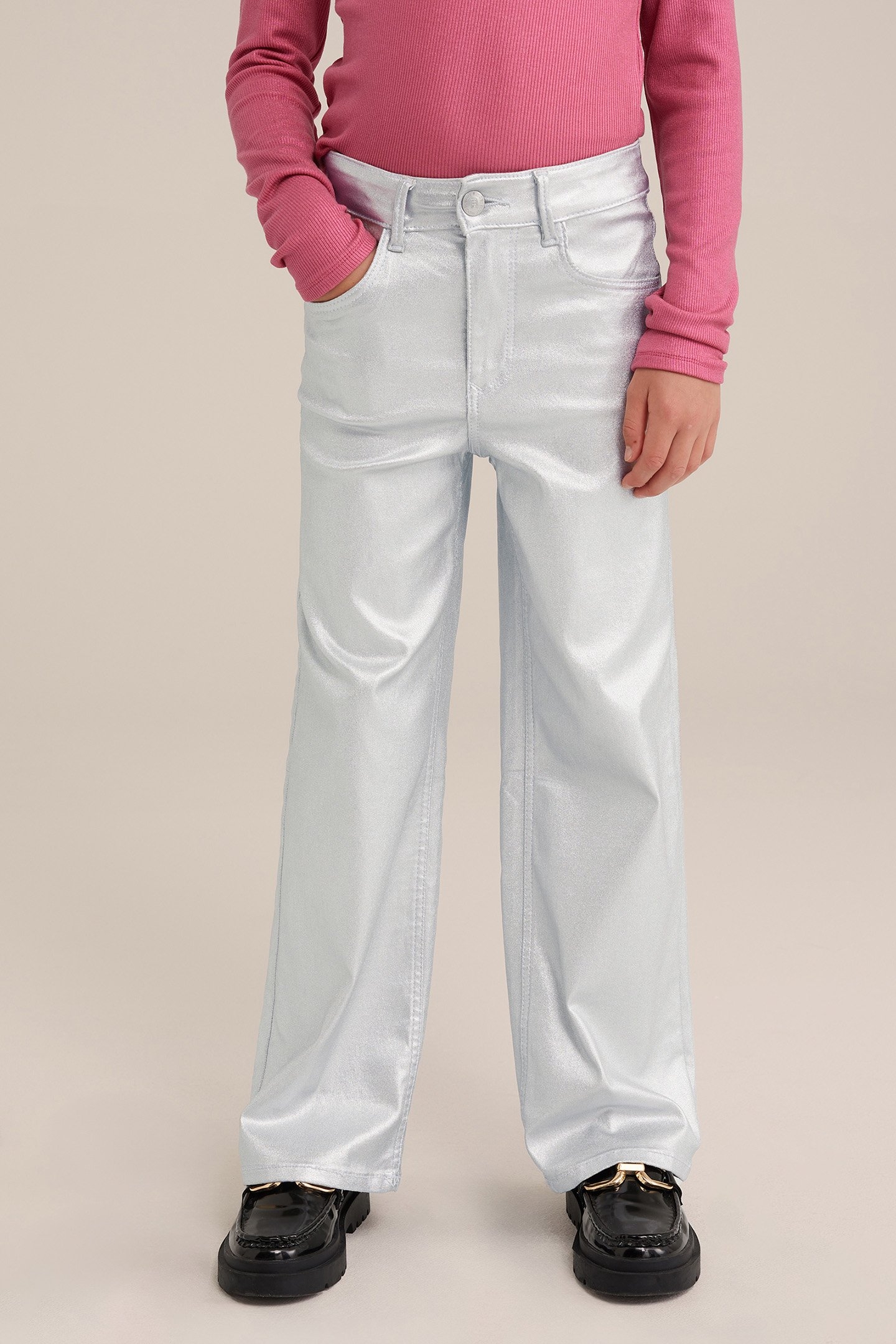 5-POCKET MID WAIST SILVER 1