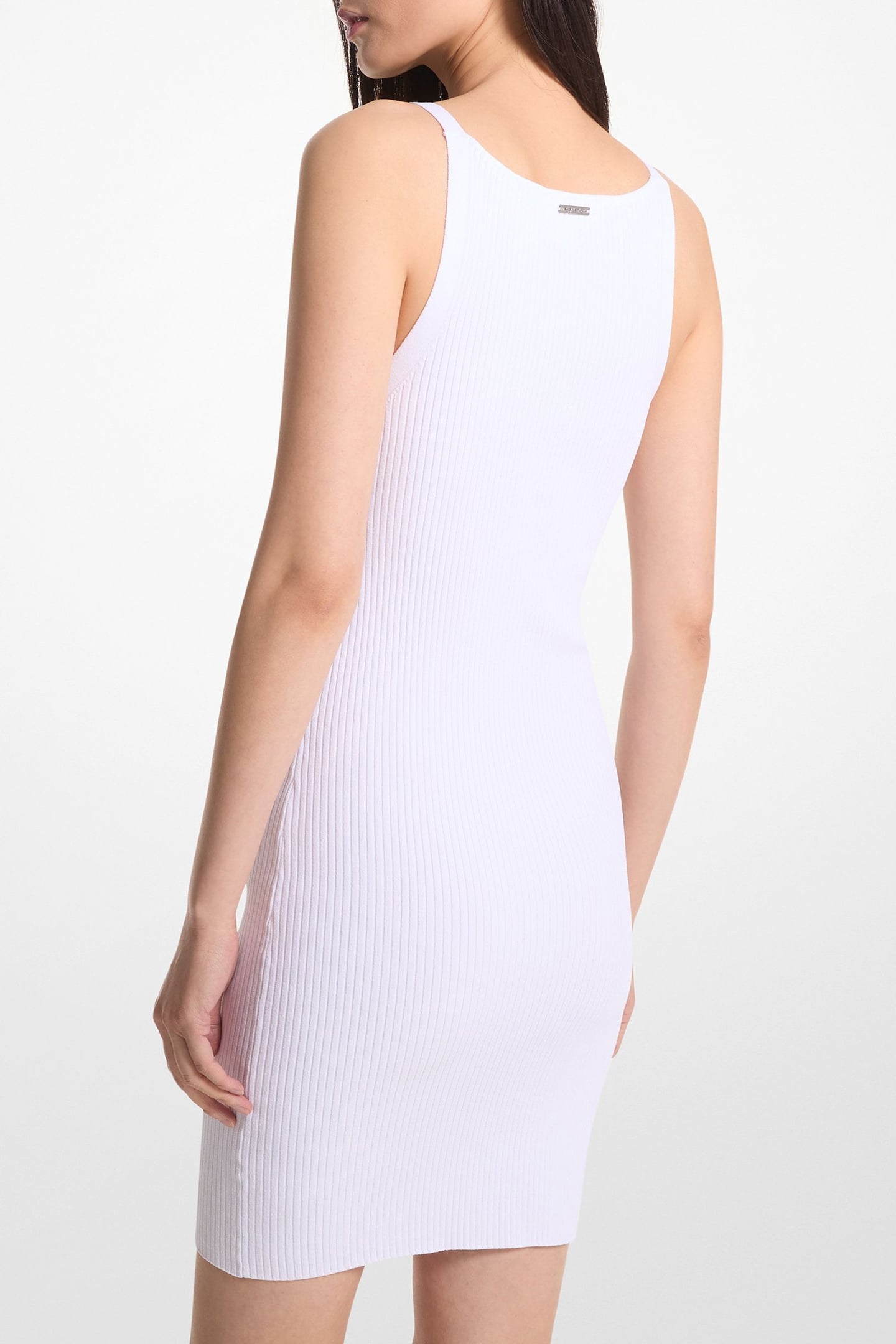 RIB HI NK TANK DRESS WHITE 2