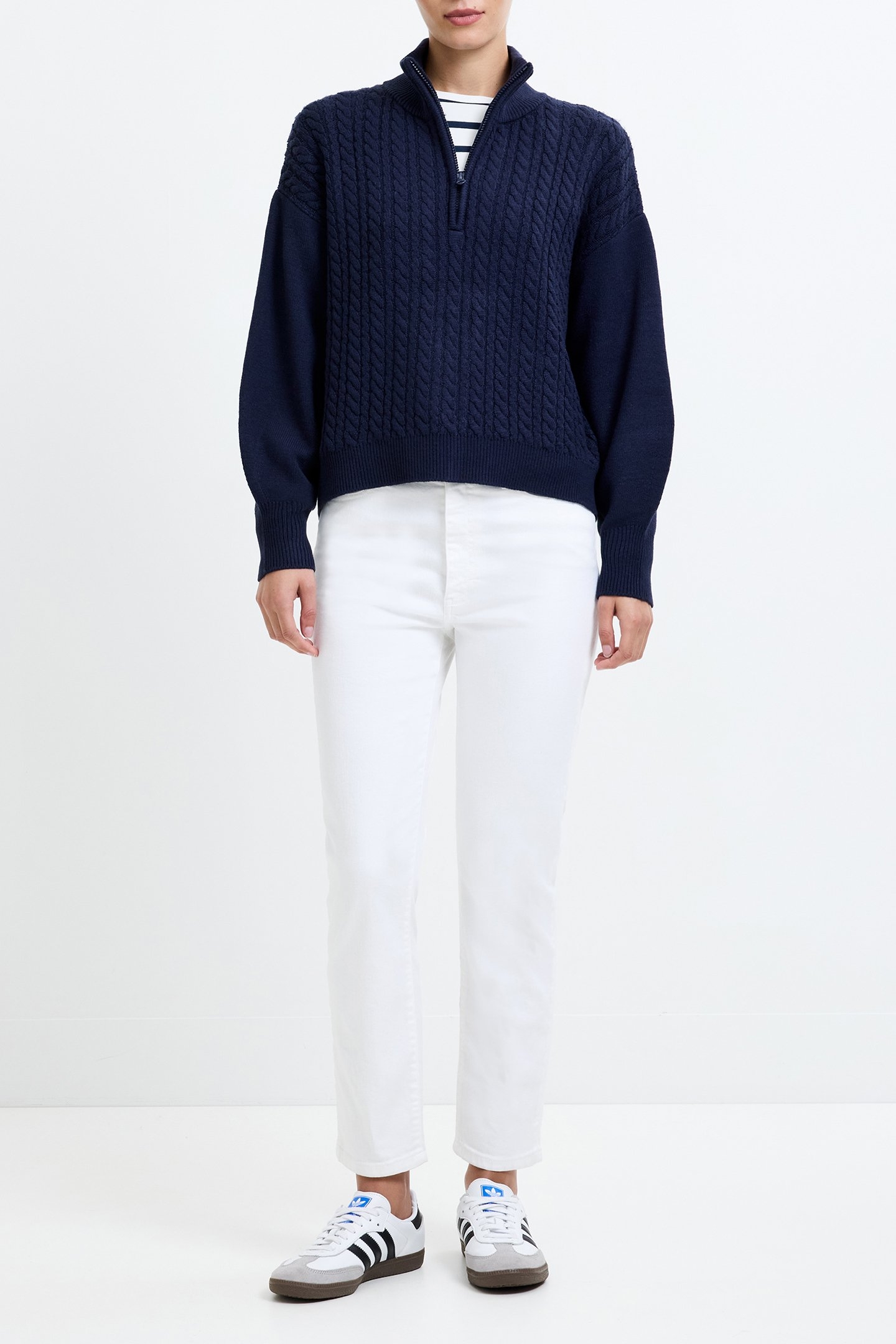 BABYSOFT CABLE HALF ZIP DUCHESS BLUE 3