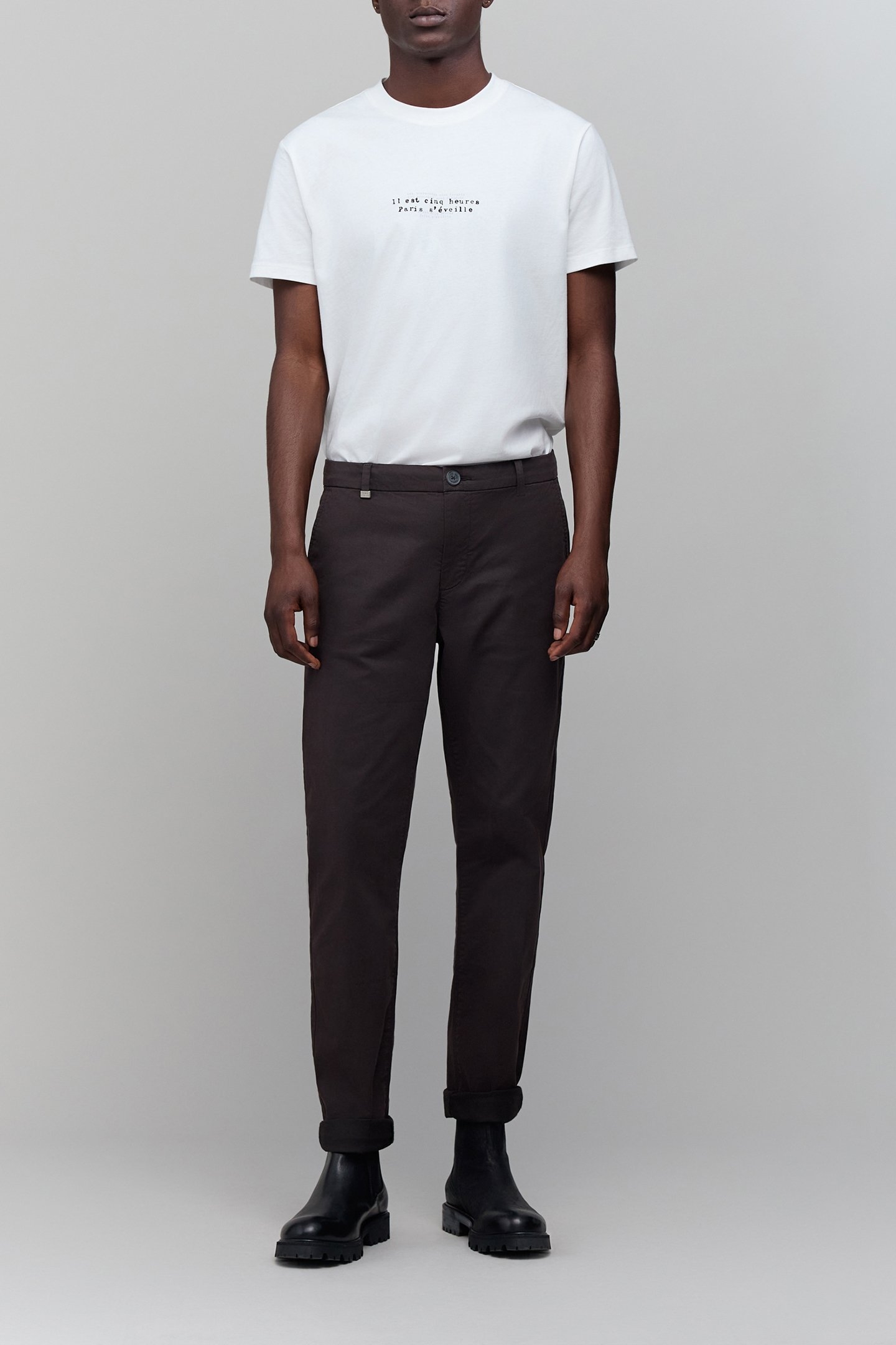 BROWN SLIM CHINO PANTS BROWN 3