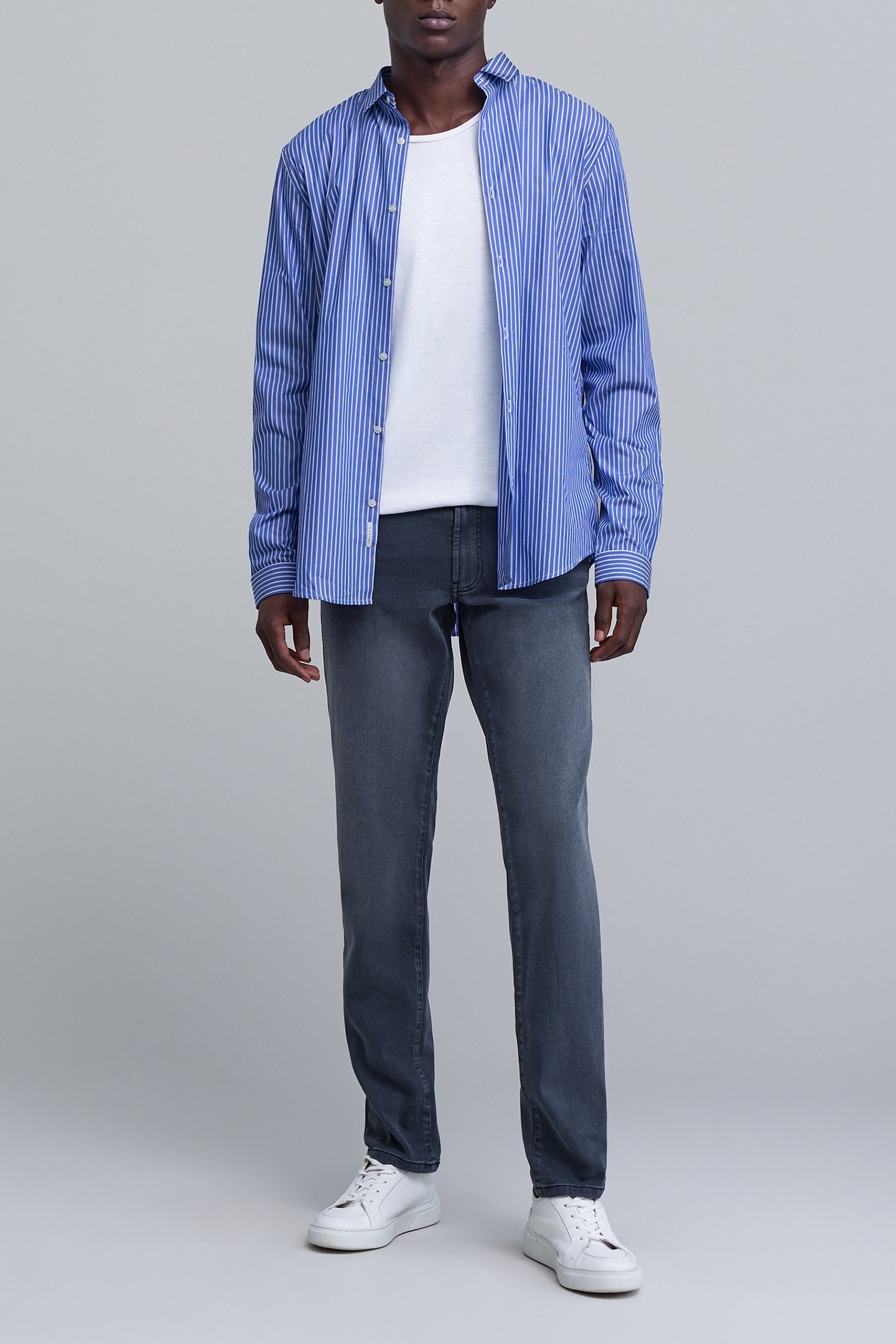 REGULAR COBALT STRIPE SHIRT COBALT 3