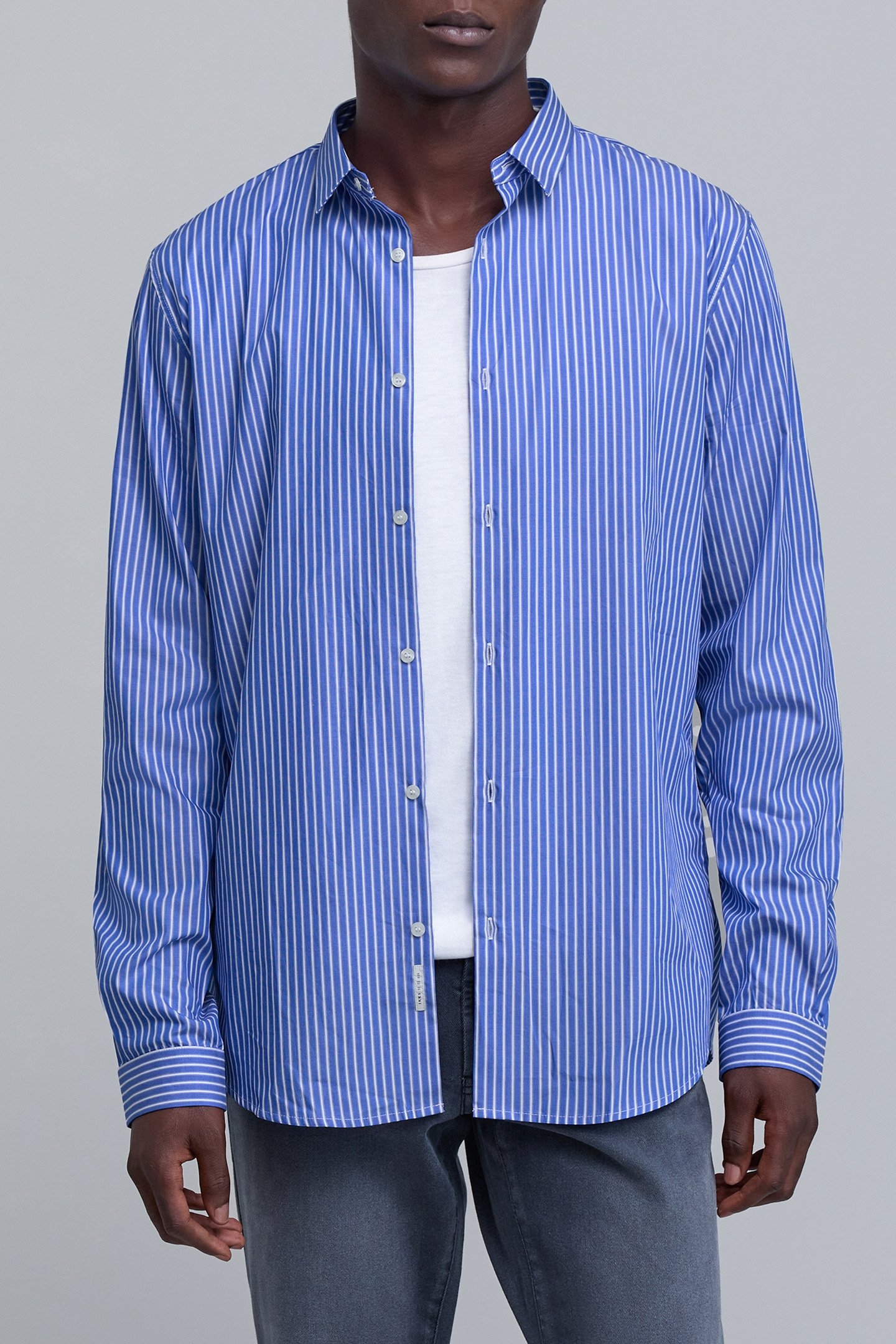 REGULAR COBALT STRIPE SHIRT COBALT 1