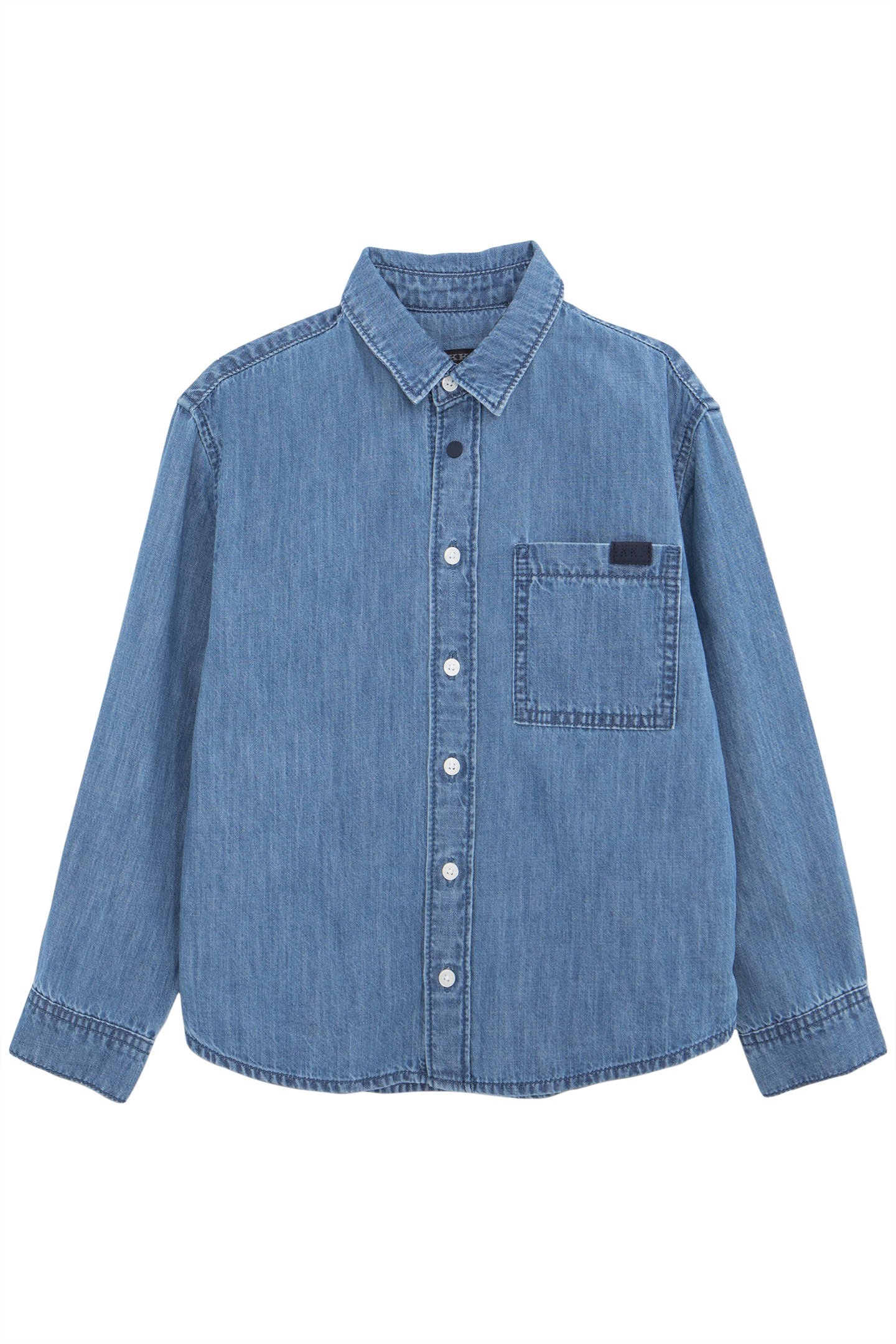 BLUE DENIM SHIRT WATERLESS MESSAGE BACK BOY 1