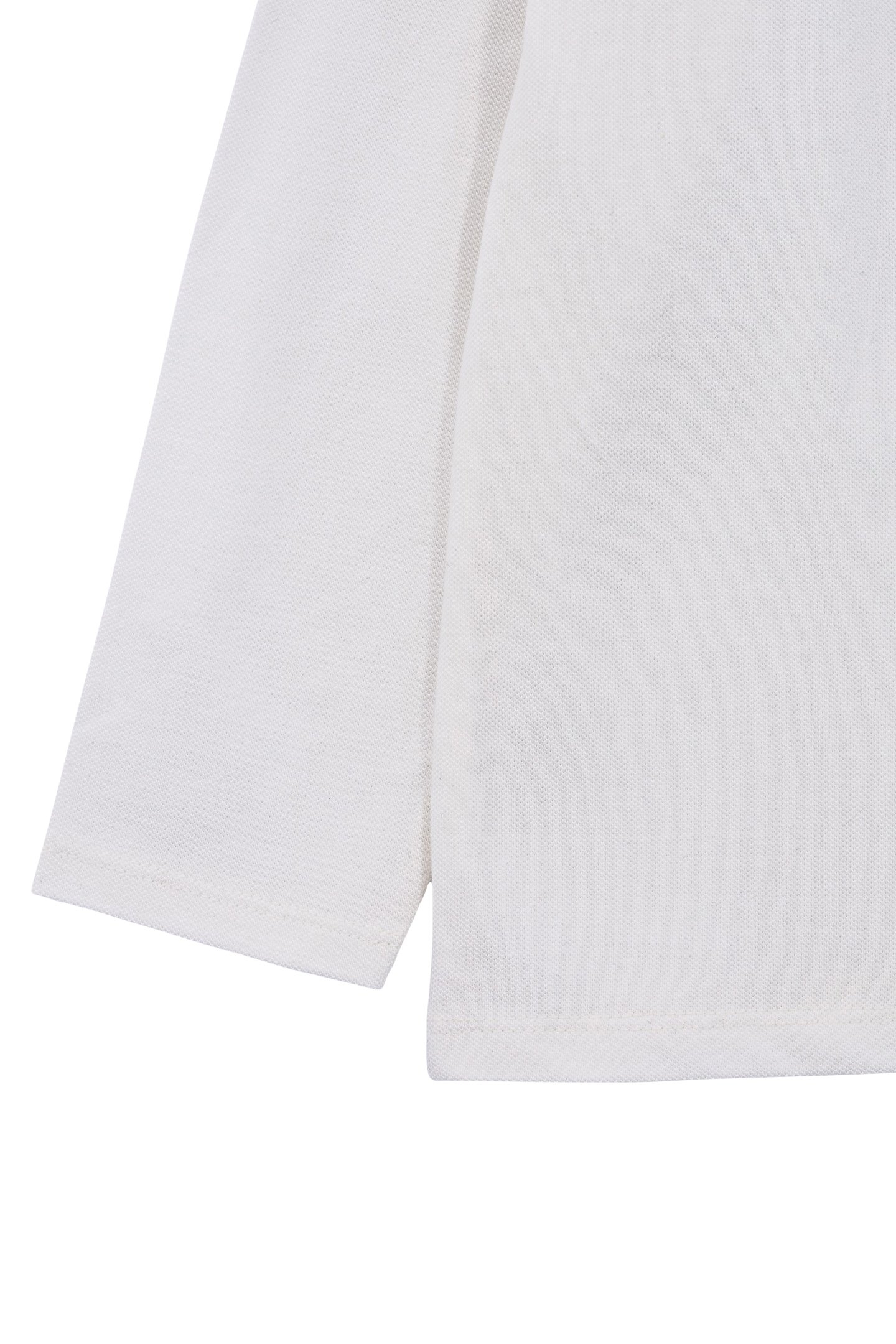 BOY'S ECRU ORGANIC POLO SHIRT, GREY COLLAR AND EMBROIDERY 7