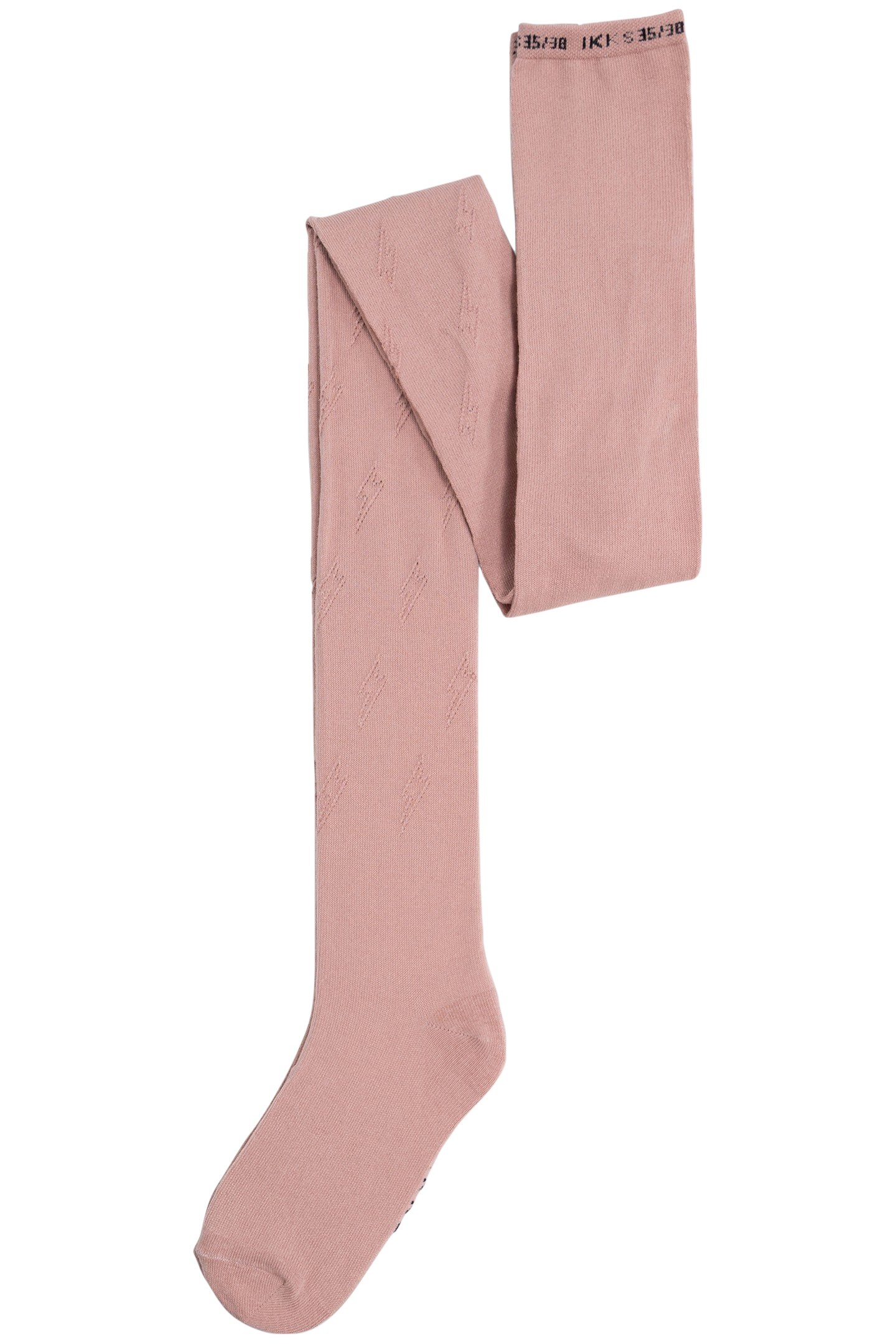 GIRL’S PINK LIGHTNING JACQUARD KNIT TIGHTS 1