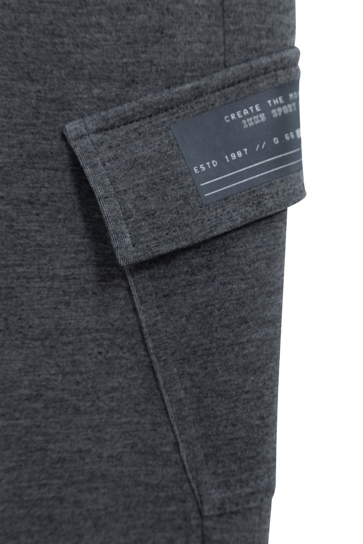 BATTLE GREY JOGGING SUIT REFLECTIVE LABEL POCKET BOY 5