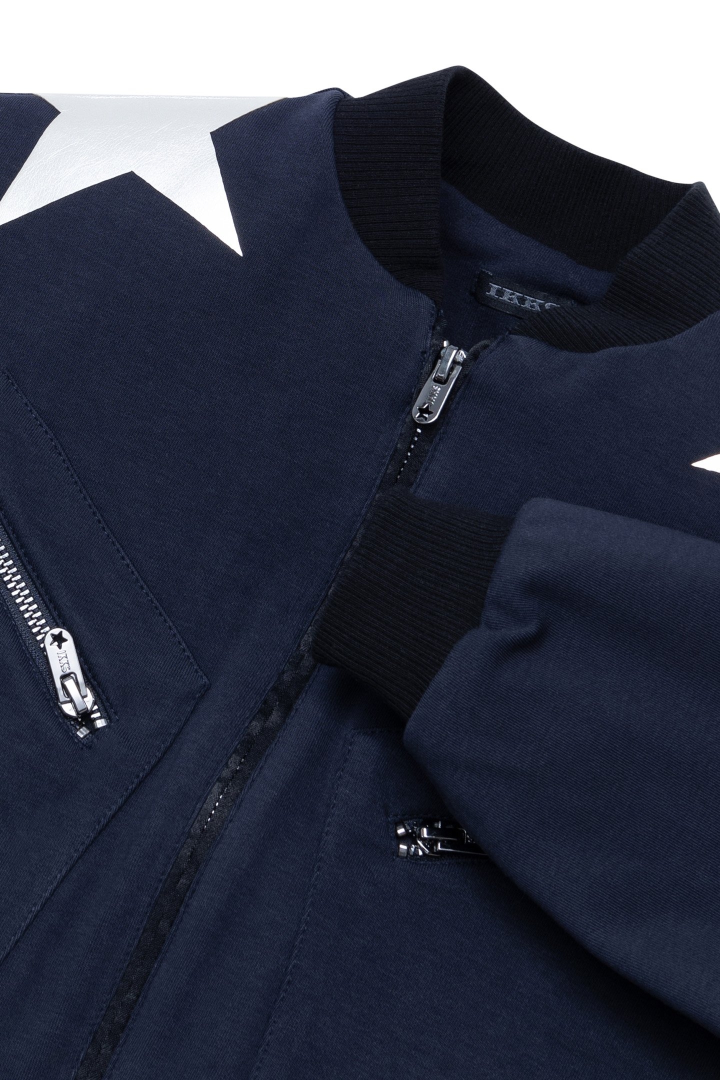 GIRL'S NAVY STAR PRINT SHORT JACKET 3