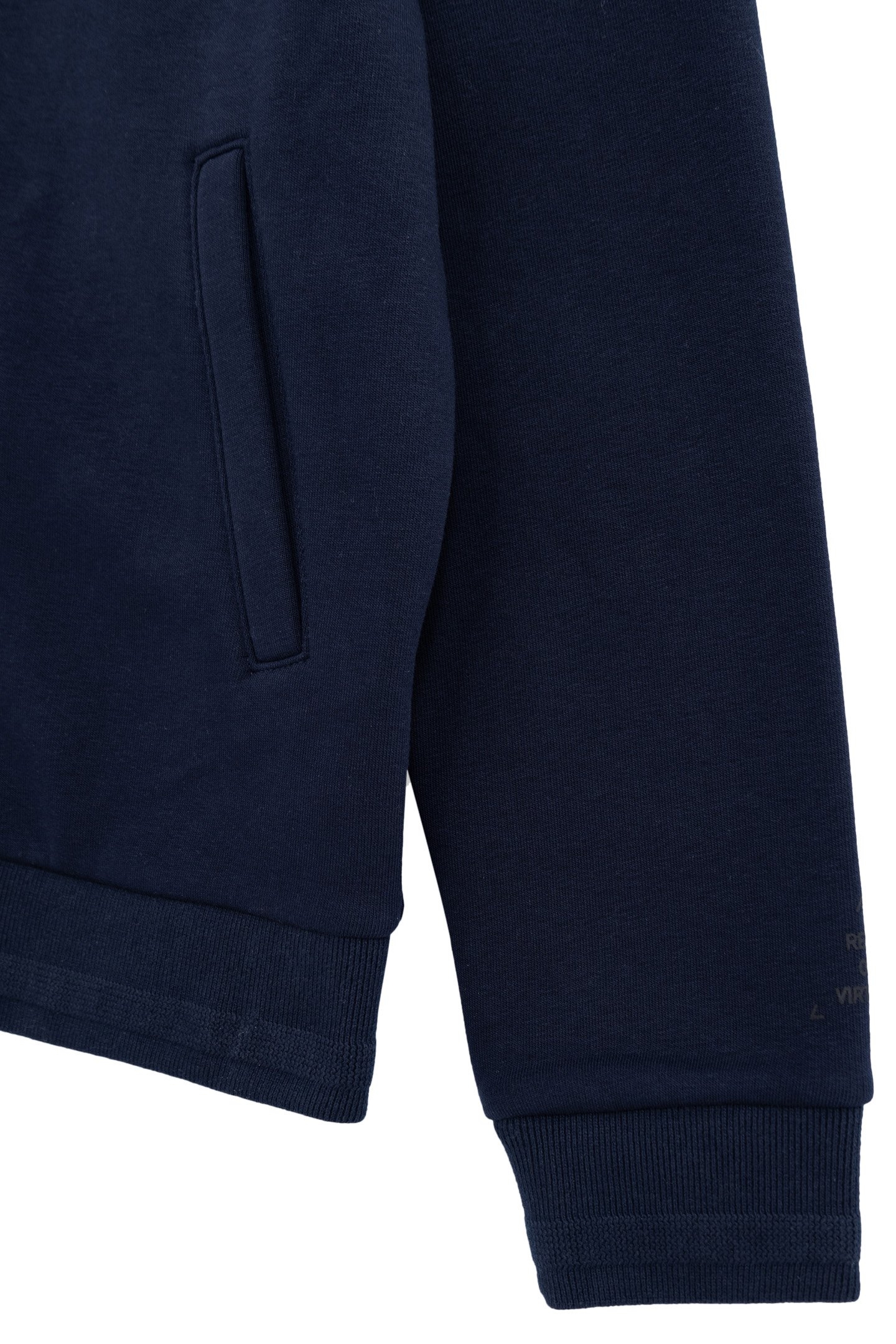 BOY'S NAVY FLEECE CARDIGAN WITH TEDDY COLLAR 5