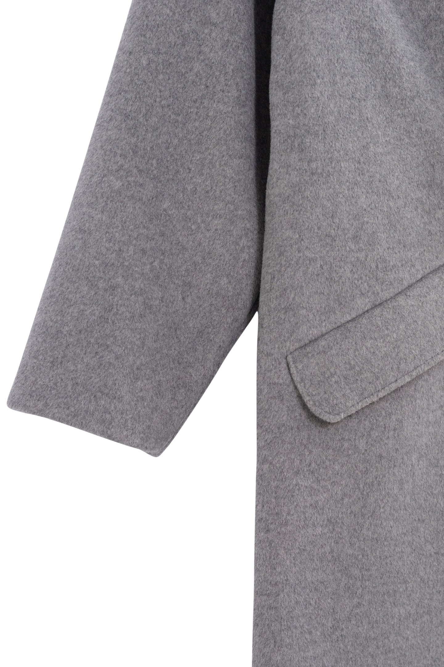 GIRL'S LONG GREY WOOL COAT 4