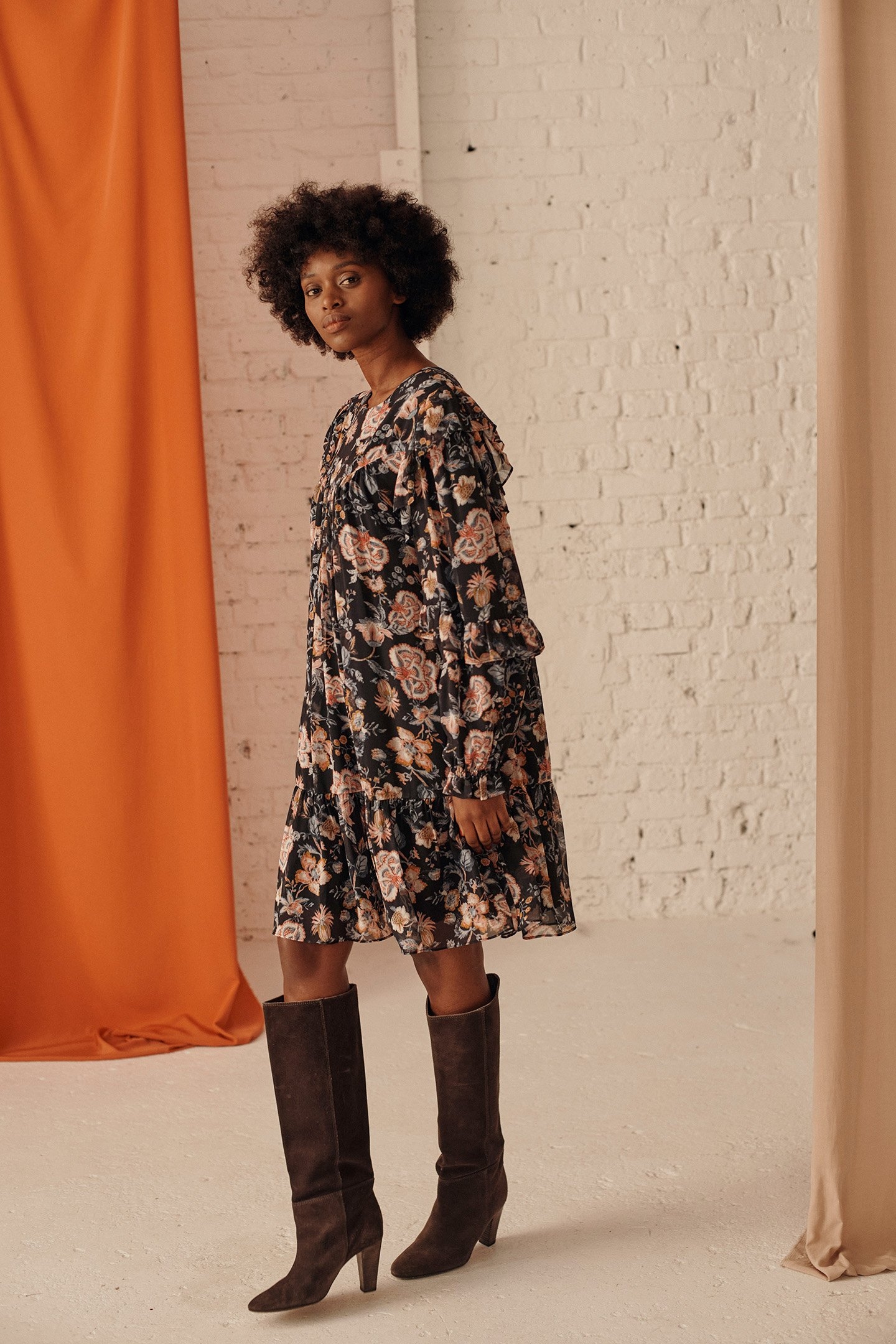 DRESS OTTELA CHARCOAL TPICAL LOON 2