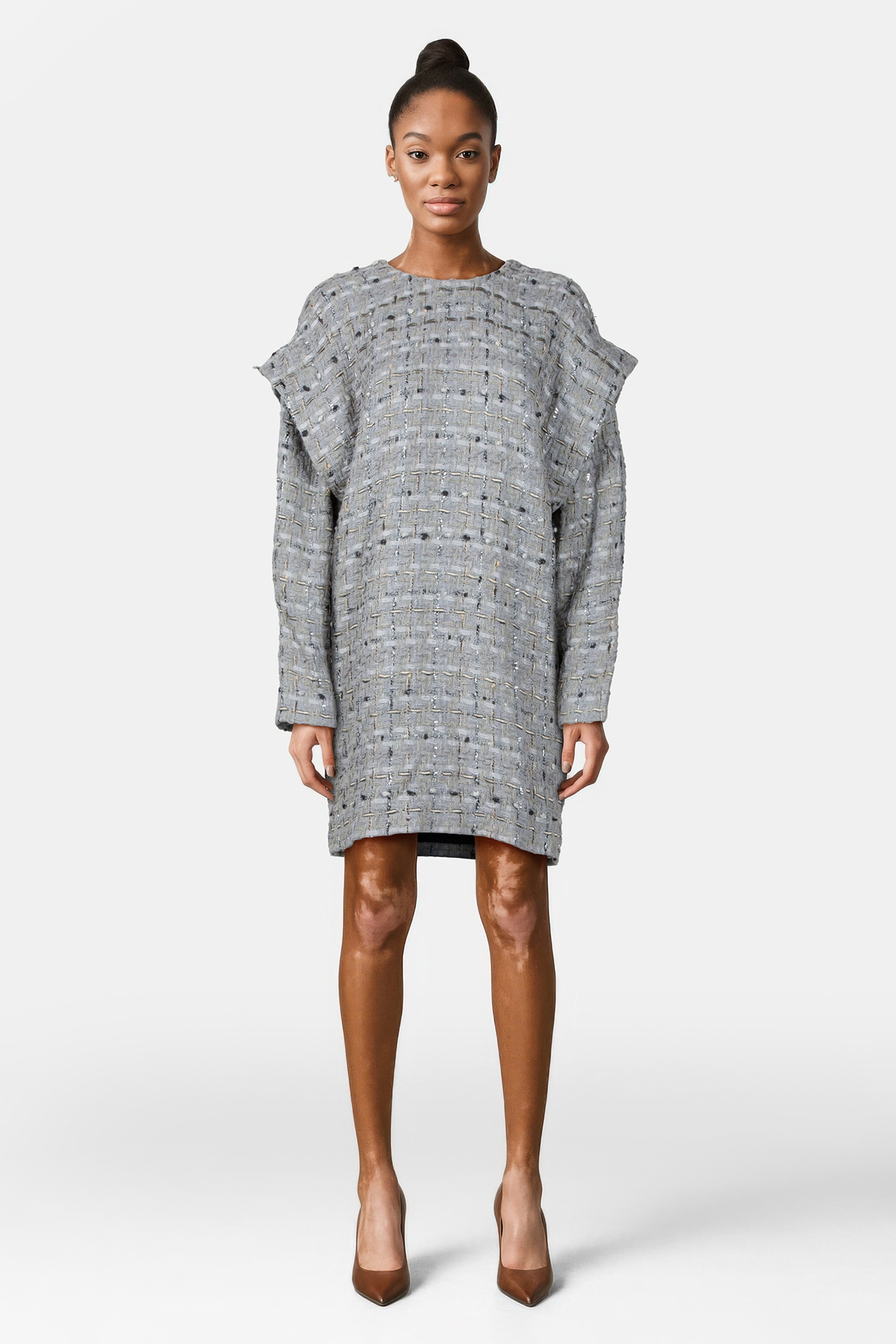 PACOL DRESS PEARL GREY 1