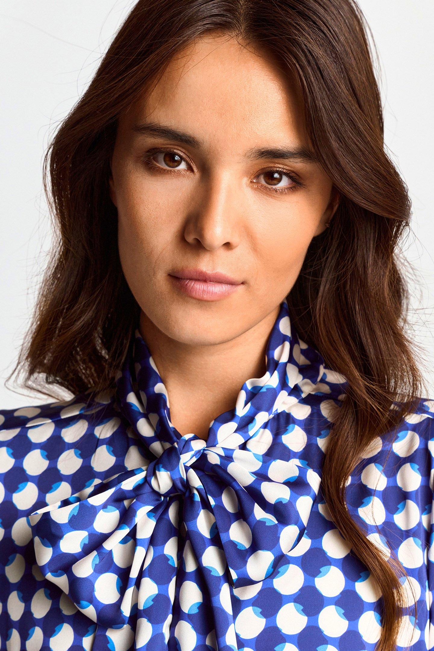 PRINTED BLOUSE WITH BOW MIDNIGHT BLUE 5