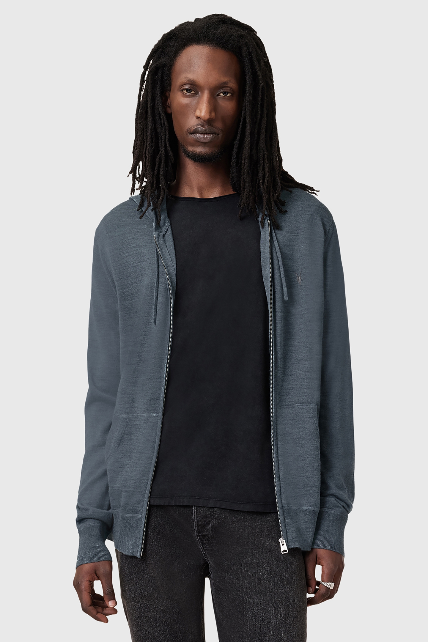 MODE MERINO ZIP HOOD PITCHED BLUE 3