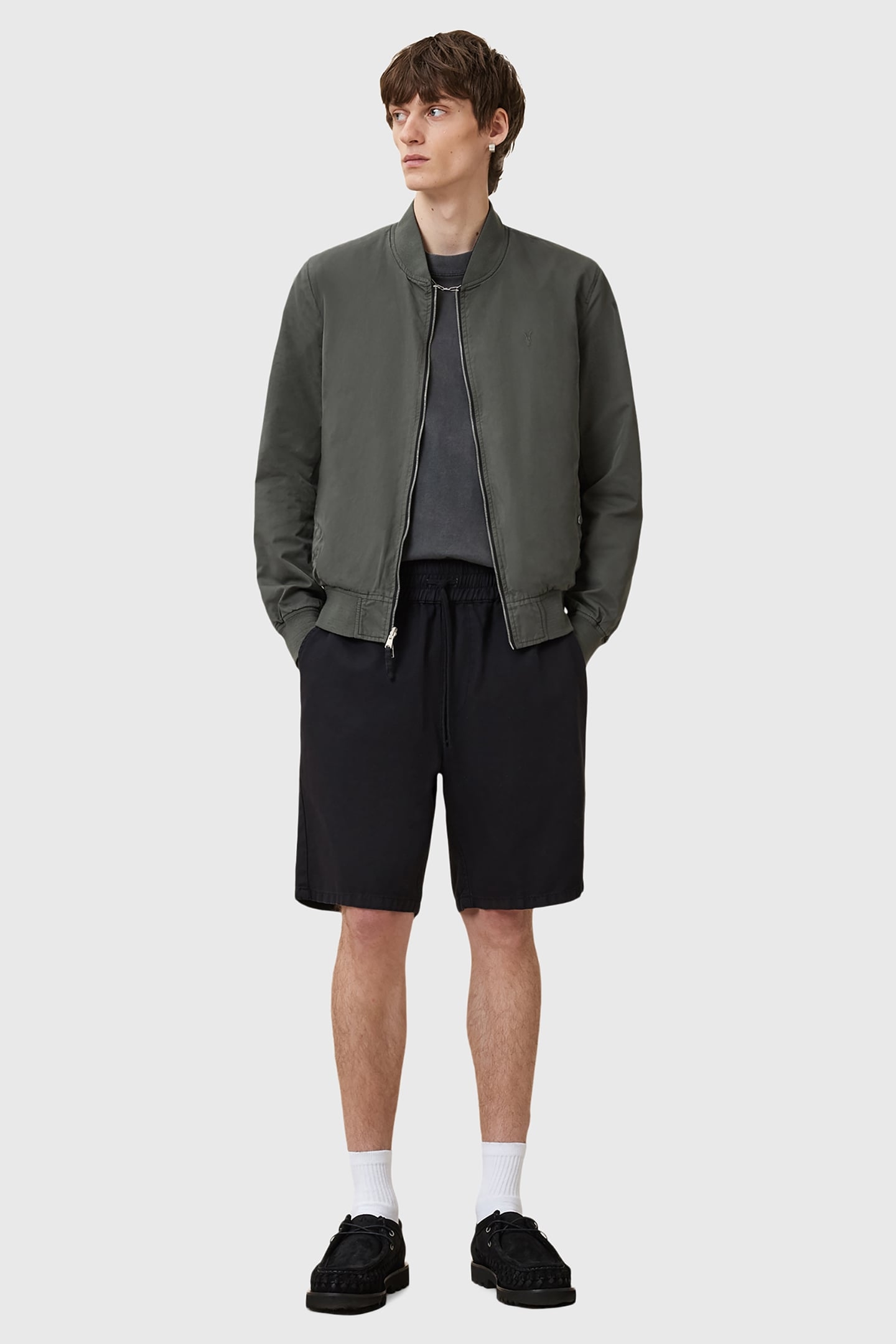 REV BASSETT BOMBER BLACK/KHAKI BROWN 4