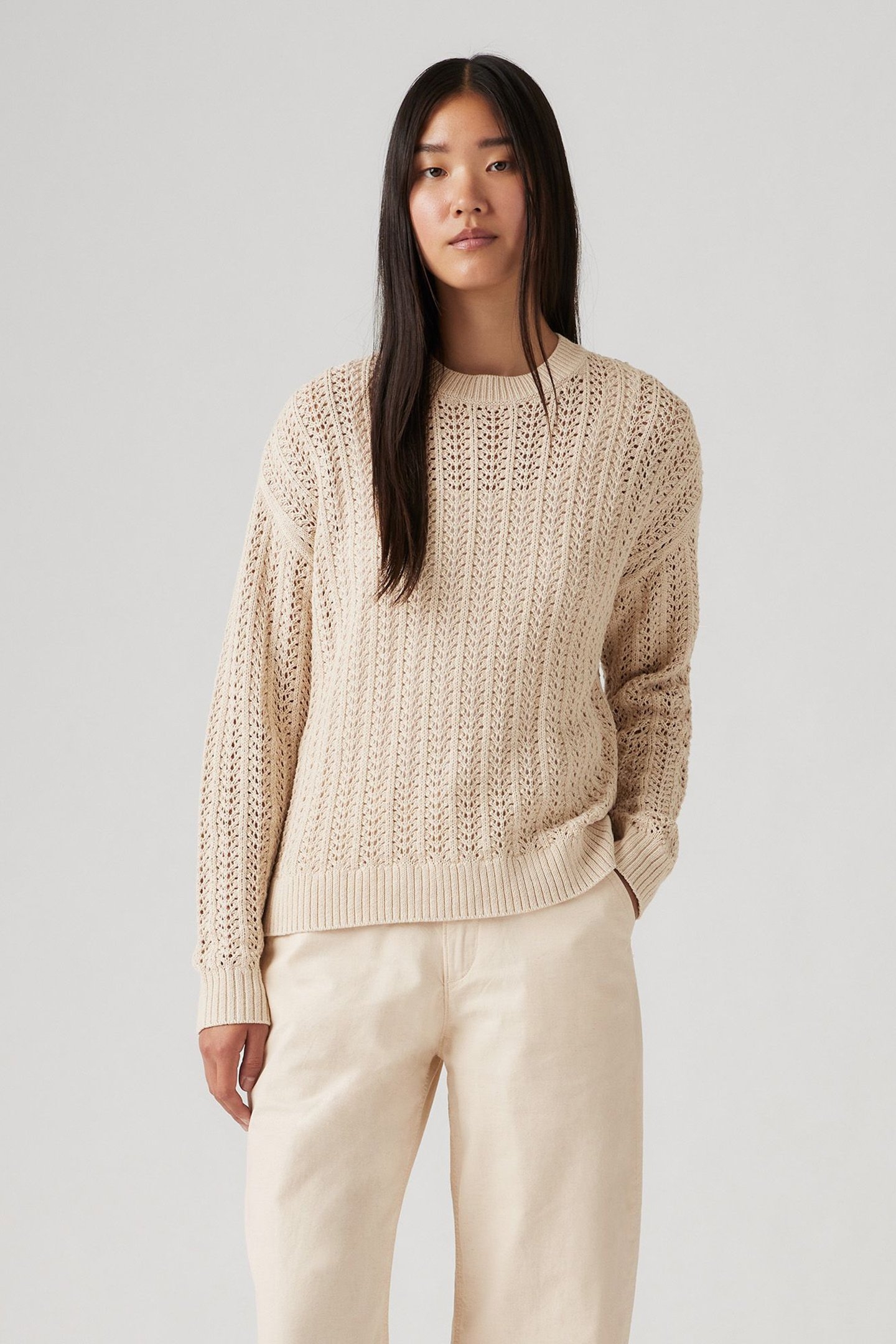 SUNRISE CROCHET SWEATER NEUTRAL 1