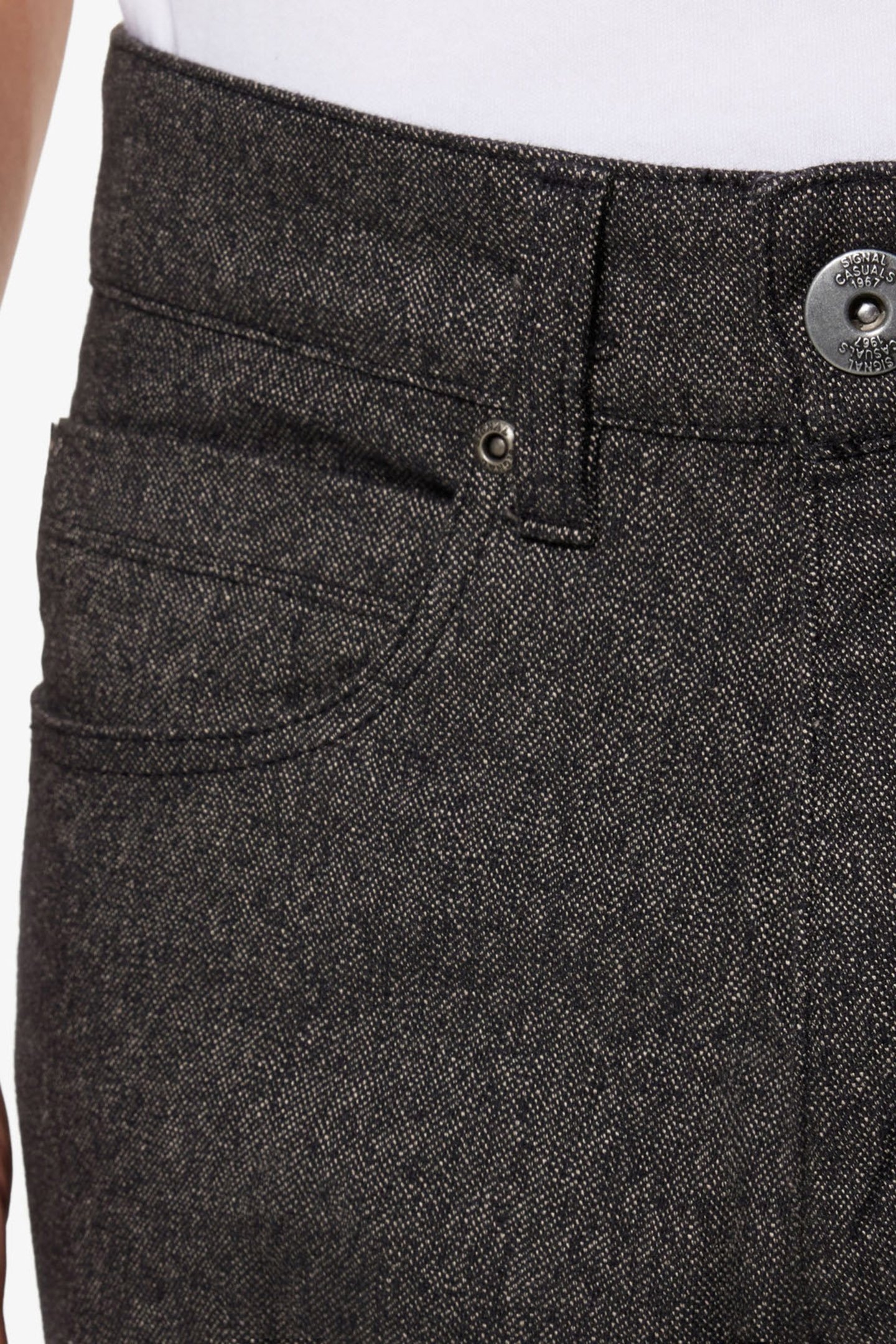 ODAMSI WOOL LOOK PANTS BLACK 6