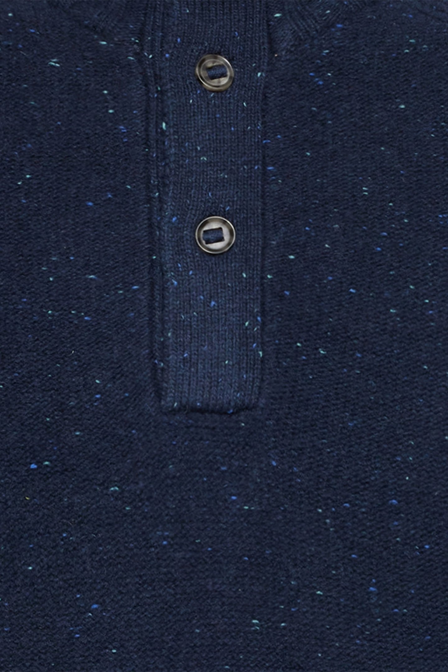 AMADEUSSI DONEGAL BUTTON KNIT DEEP MARINE MELANGE 7