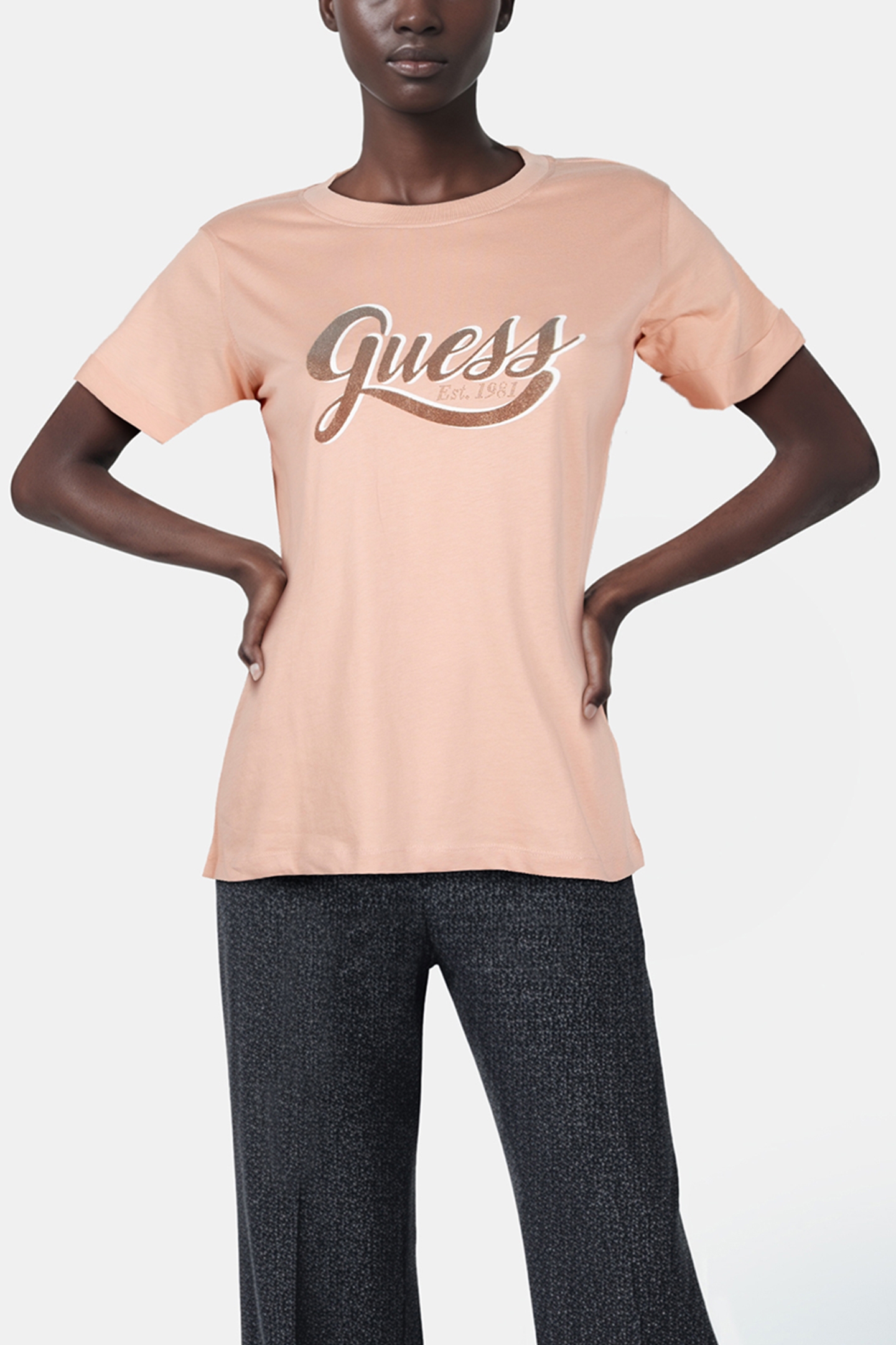 SS CN GLITTERY LOGO PALE SAND 1