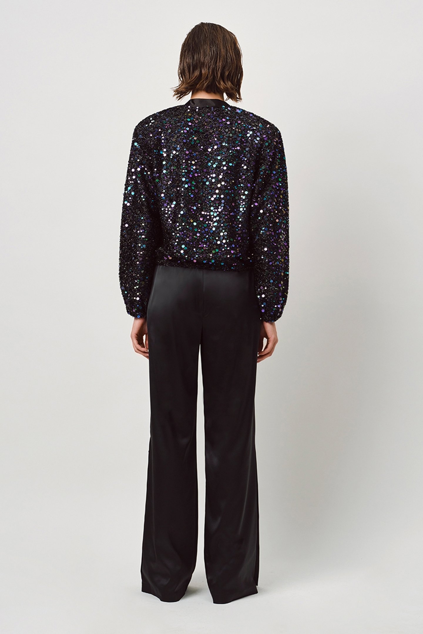 MAISA SEQUINS BLOUSON RAVEN 2
