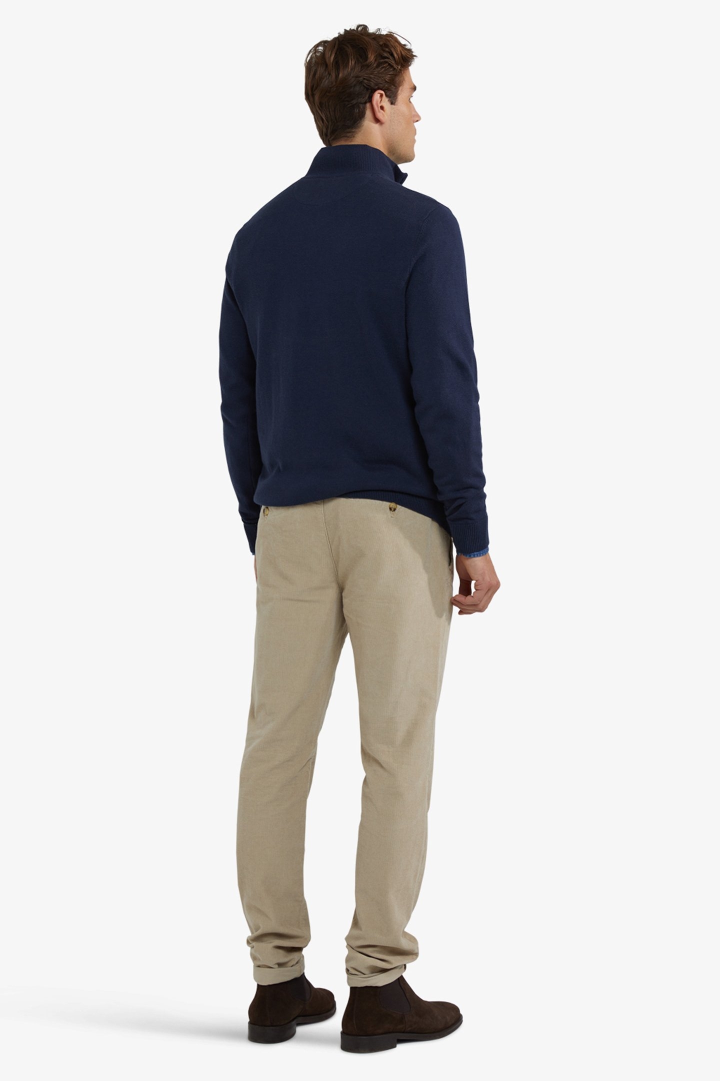 ZIP MOCK SWEATER NAVY 3