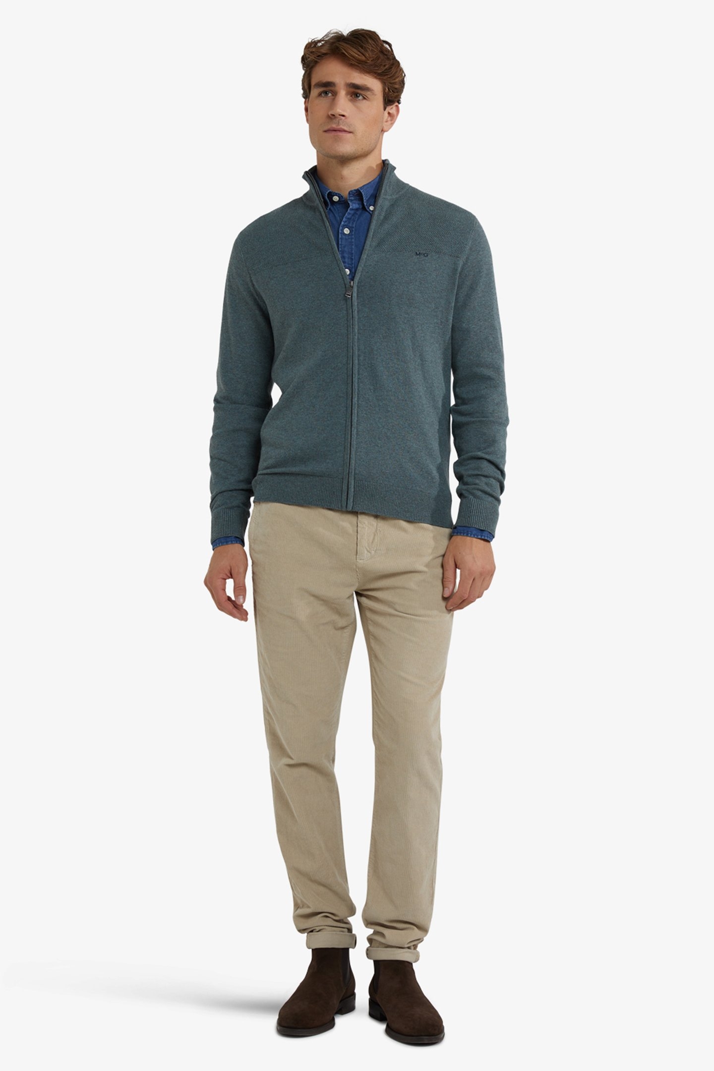 ZIP THRU CARDIGAN WINTER SAGE 2