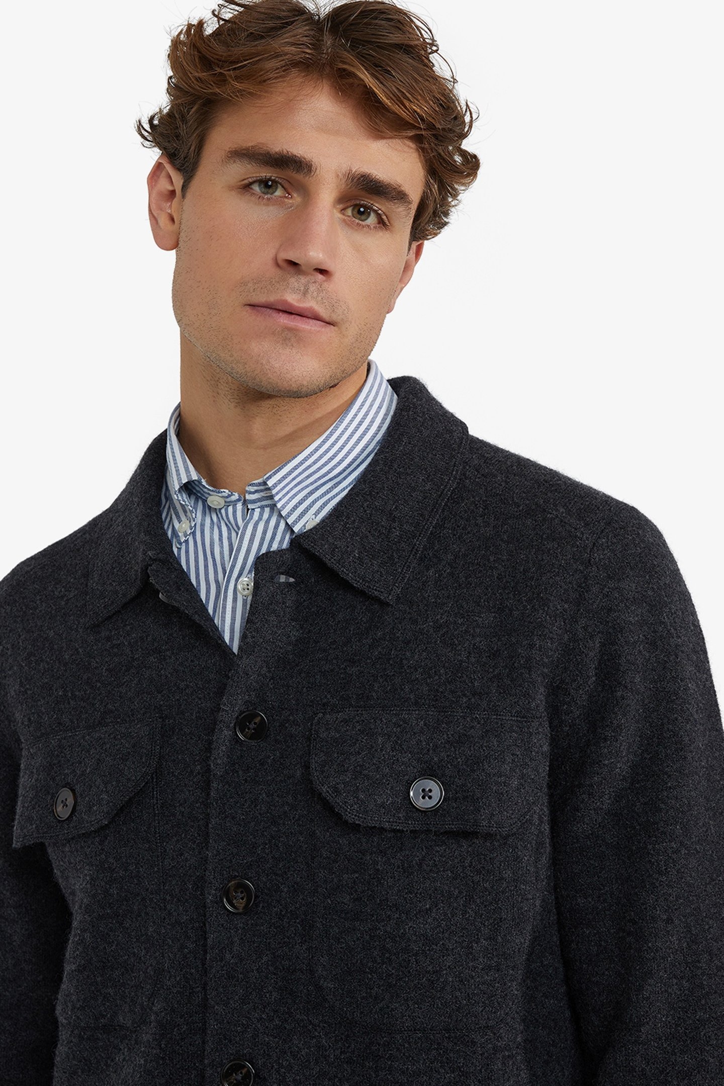 FASHION BUTTON CARDIGAN DARK GREY MELANGE 4