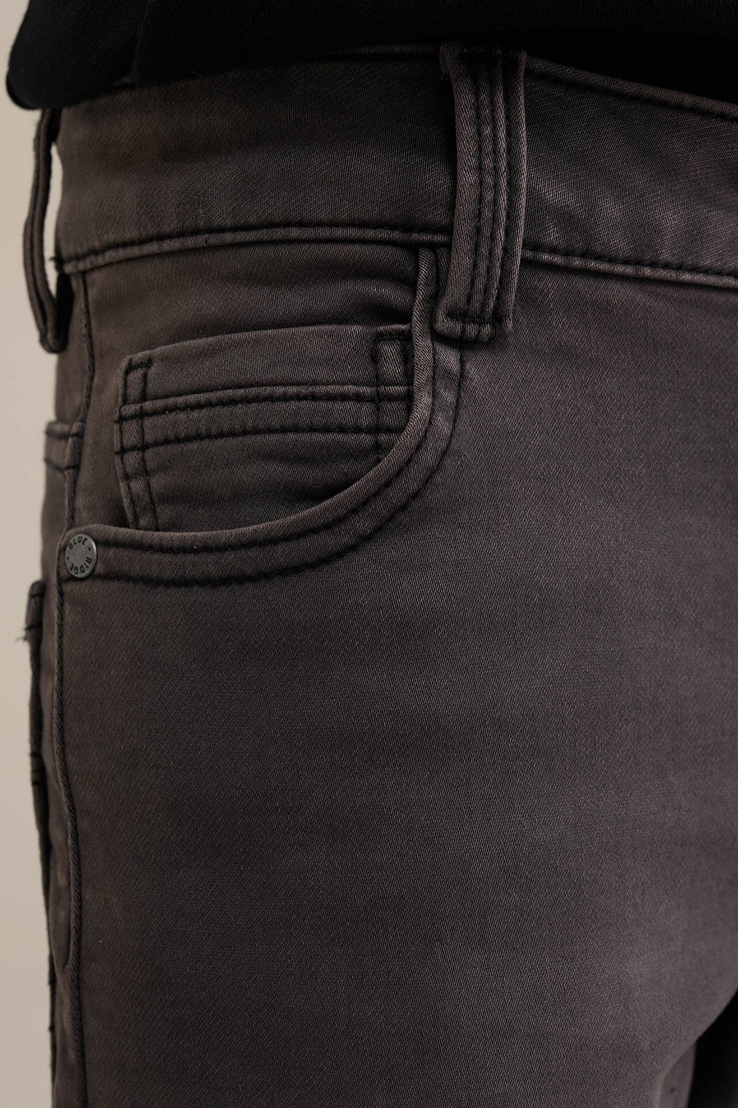 5-POCKET MID WAIST DARK GREY 5